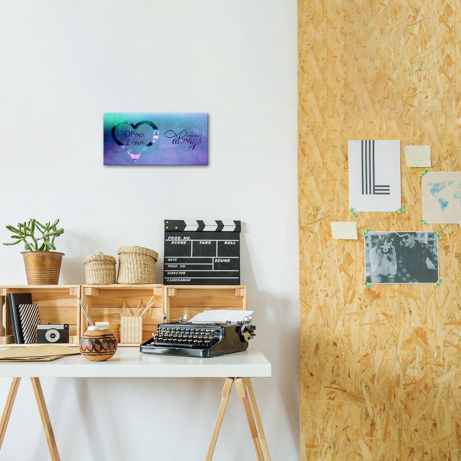 Personalized Couple Names Canvas Wall Art