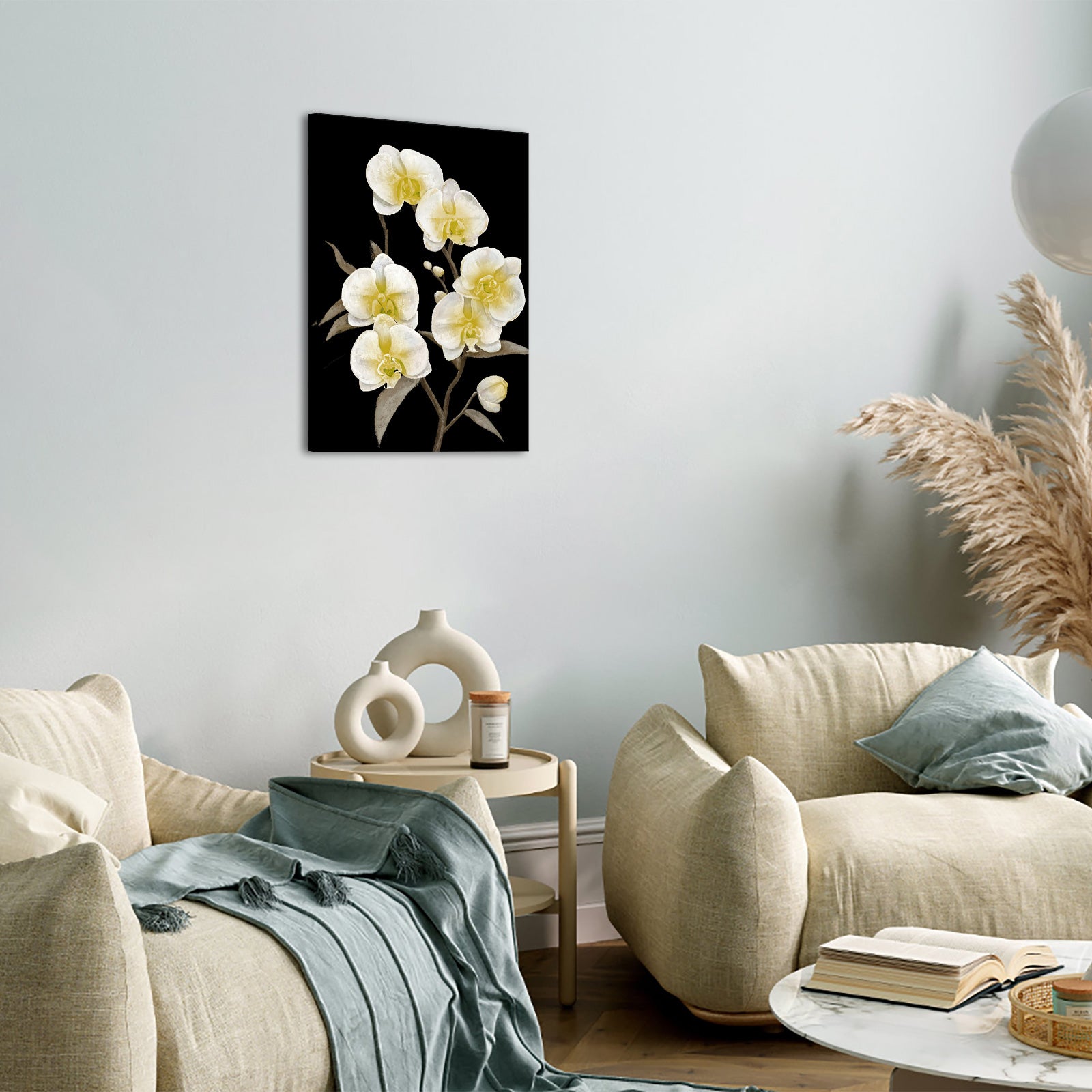 Phalaenopsis Orchid custom canvas wall art with words