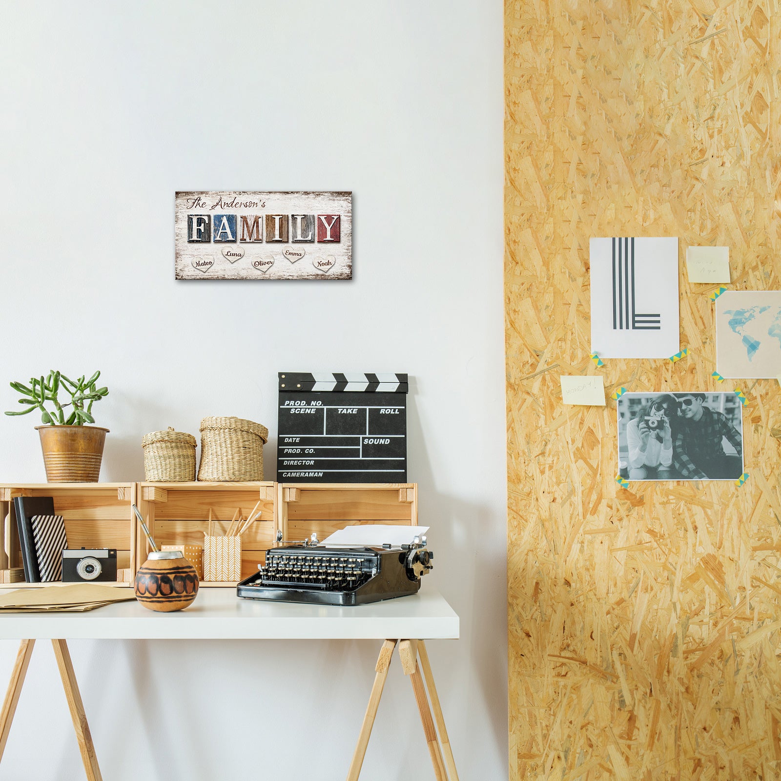 Personalized Family Names Canvas Wall Art For Home Wall