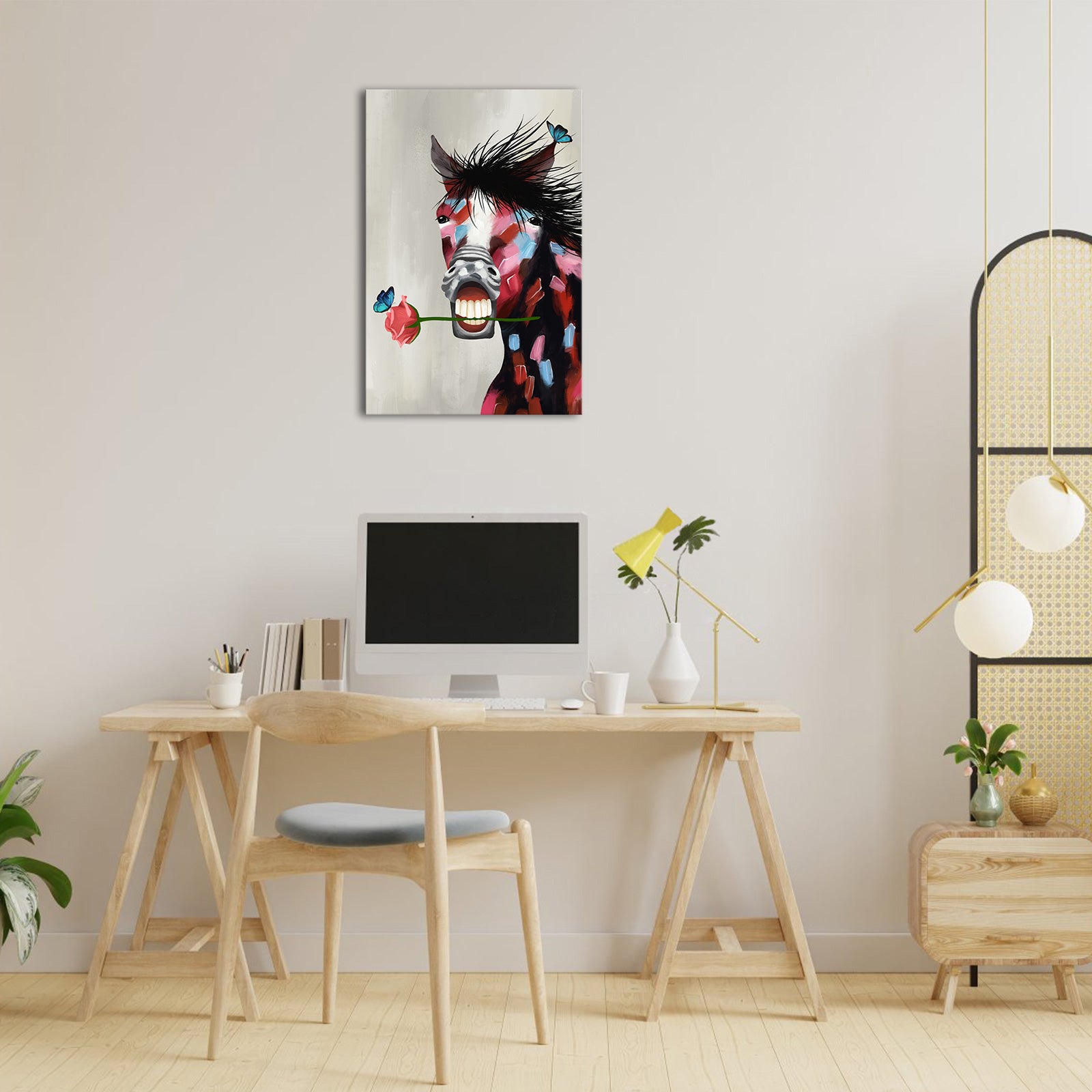 Humor Horse Canvas Print Technique
