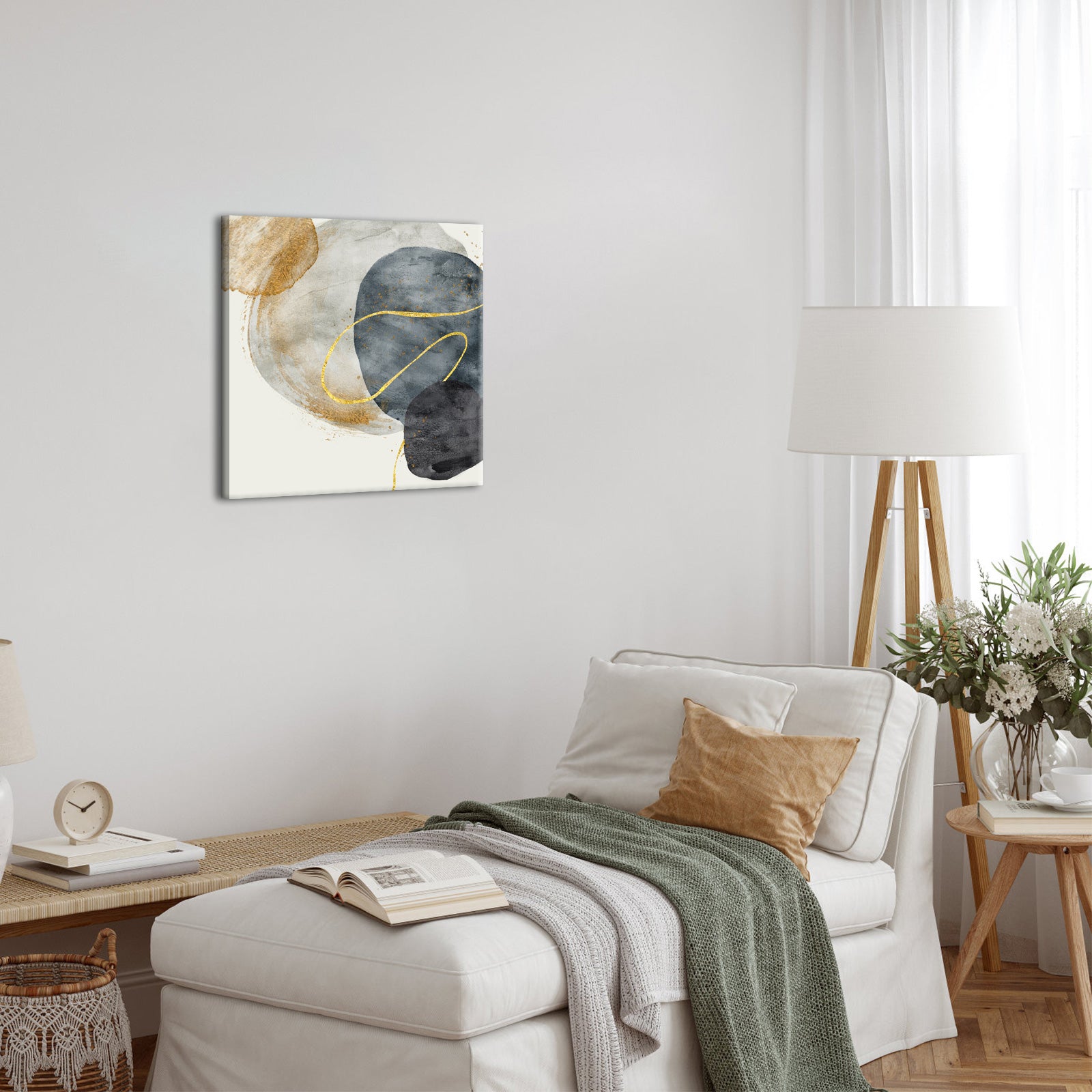 Abstract Circle Rectangle decorative art home line art