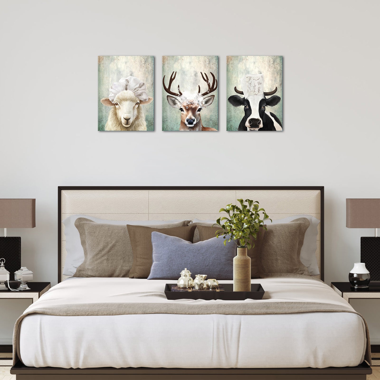 Sheep Deer Cow In Bathroom