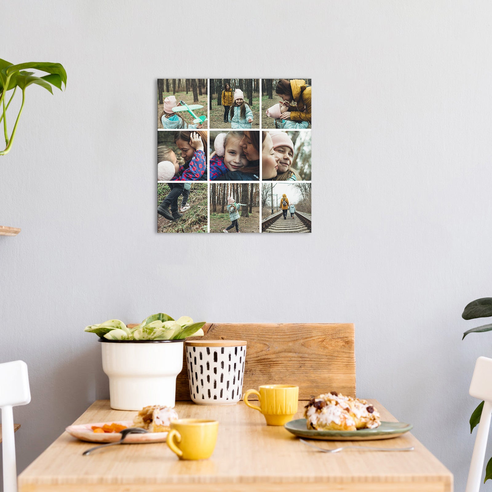 Square personalized picture to canvas wall art