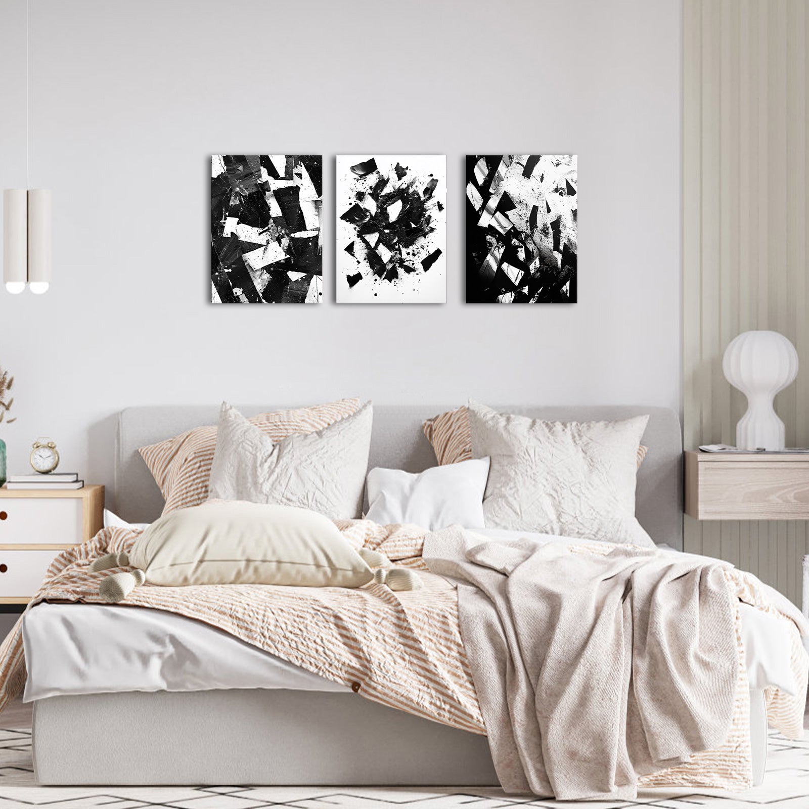 Abstract Impact Of Black And White Blocks
