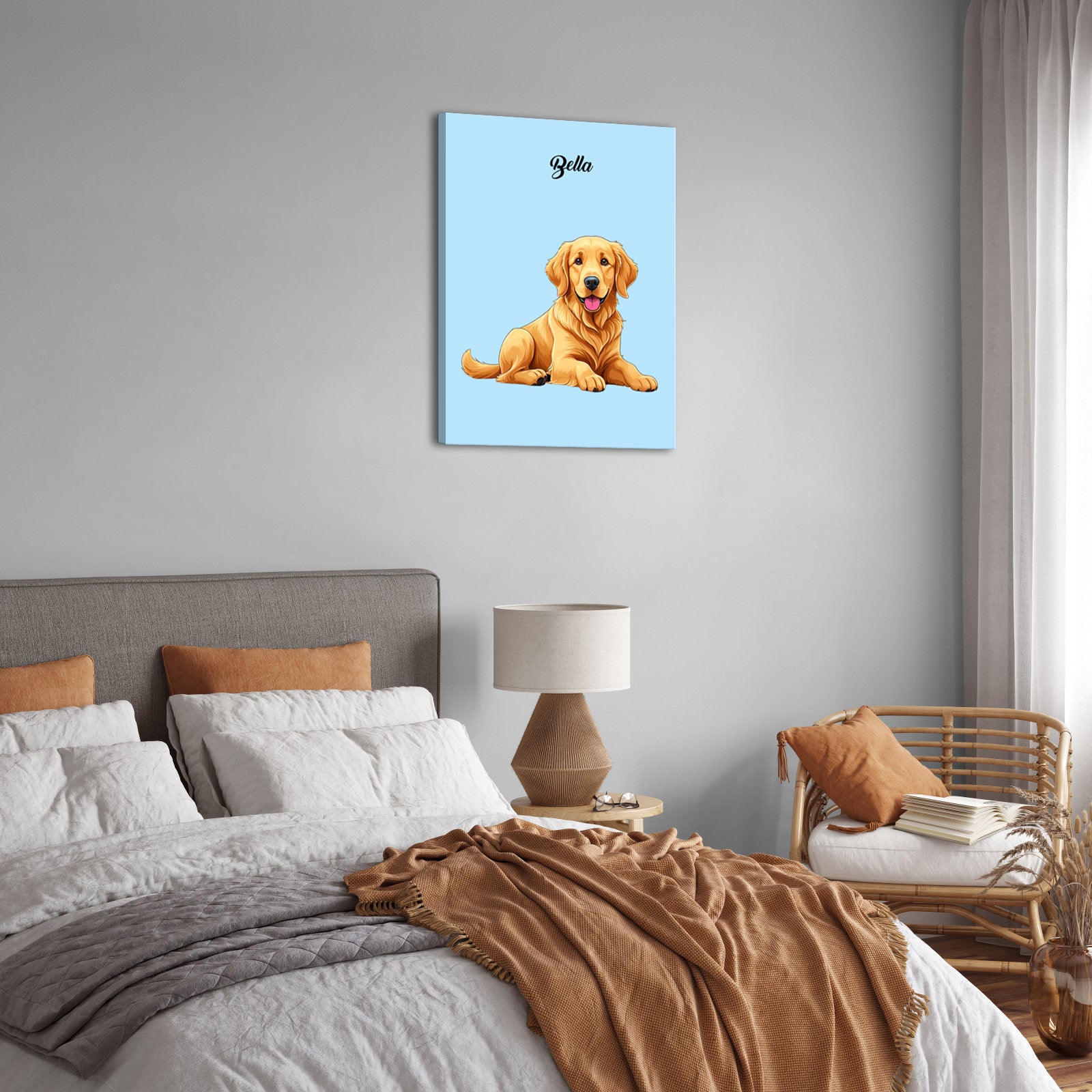 Personalized Pet Portrait Canvas Print Gift