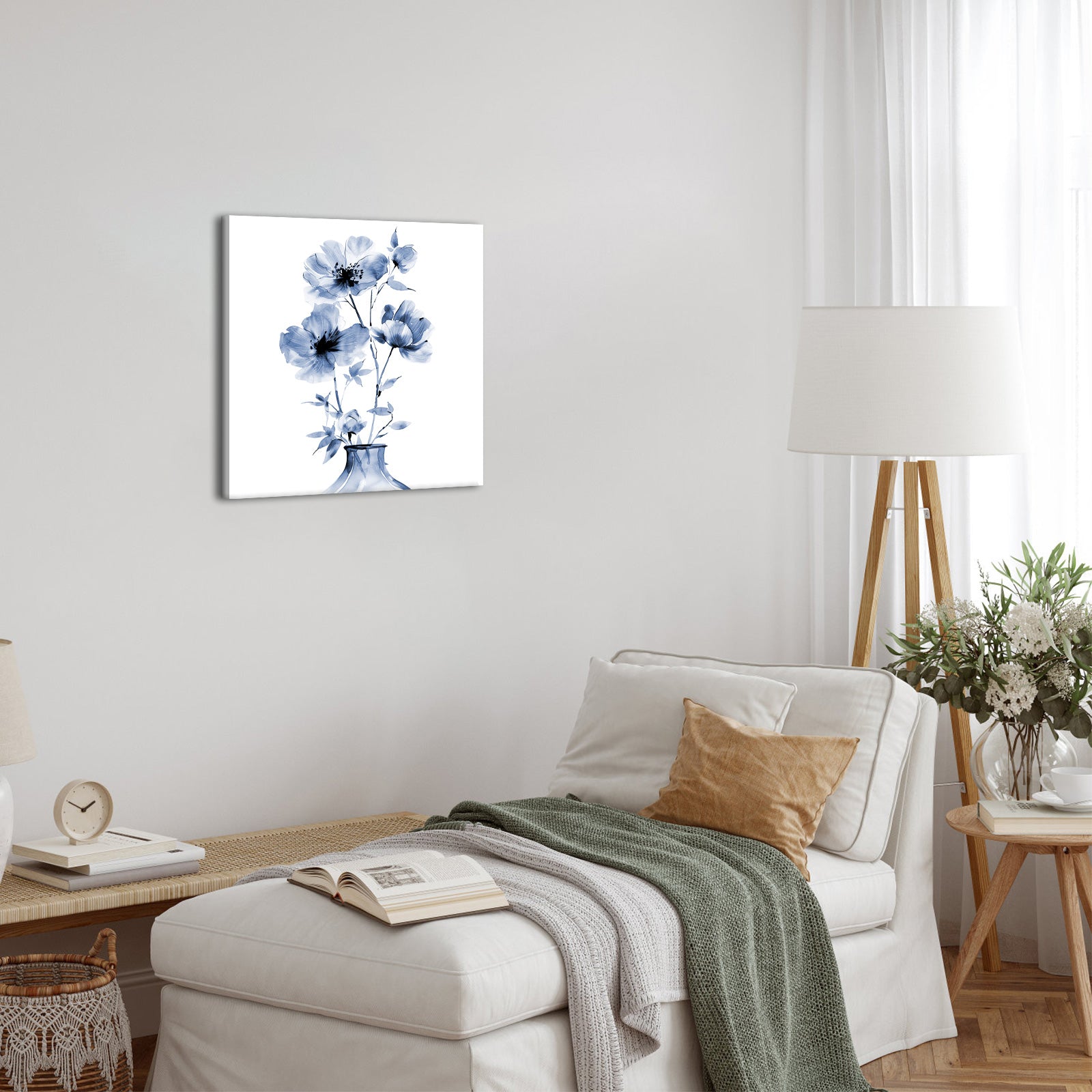 Ink style illustration modern minimalist custom canvas wall decor