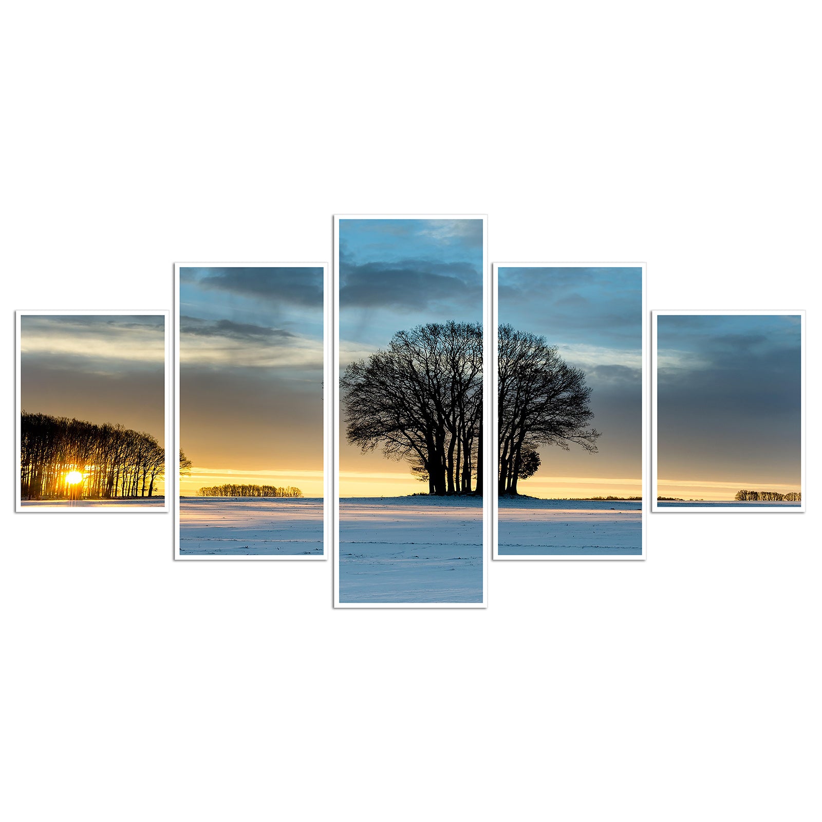 Five-panel scroll canvas from one custom photo