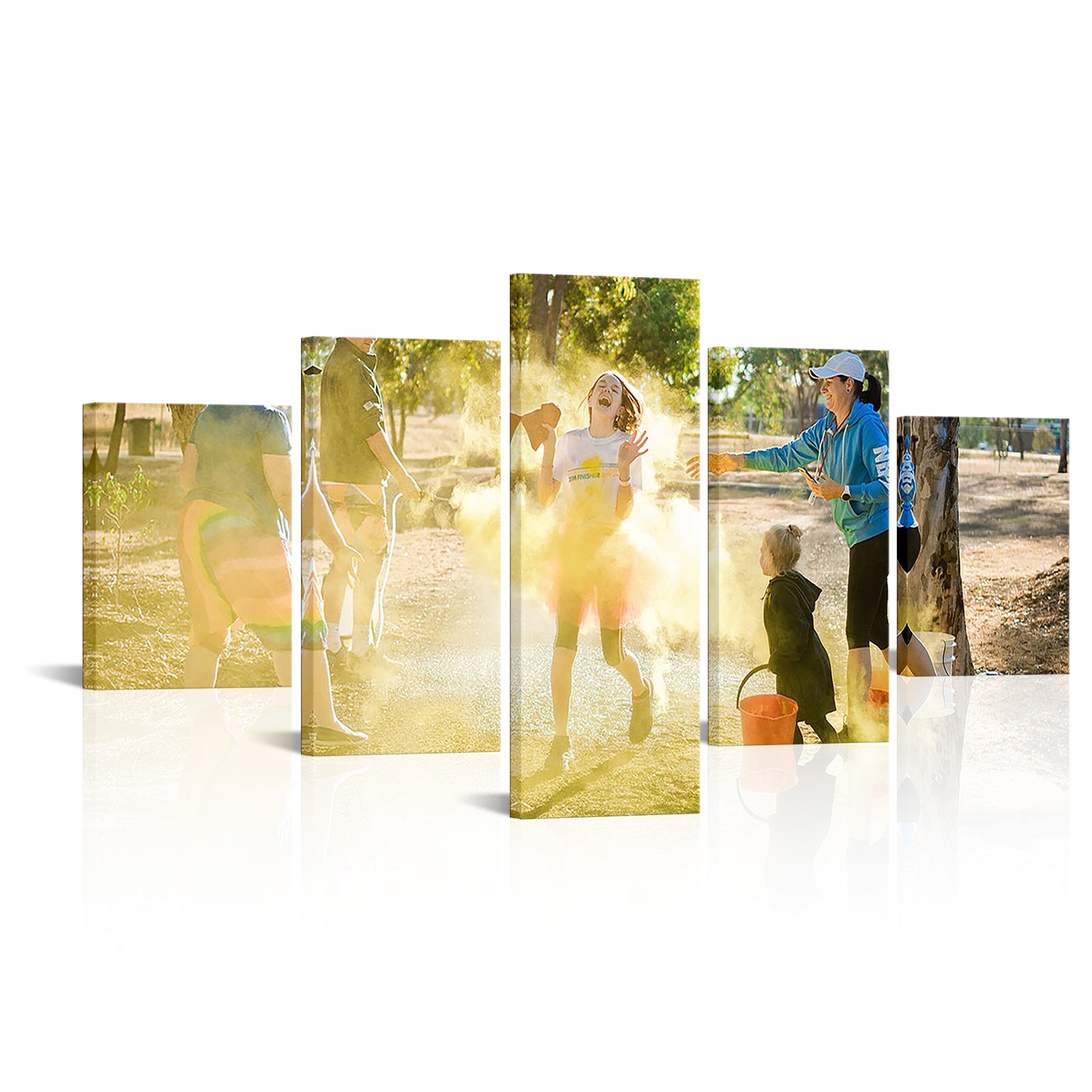 Custom 5-piece split canvas wall art