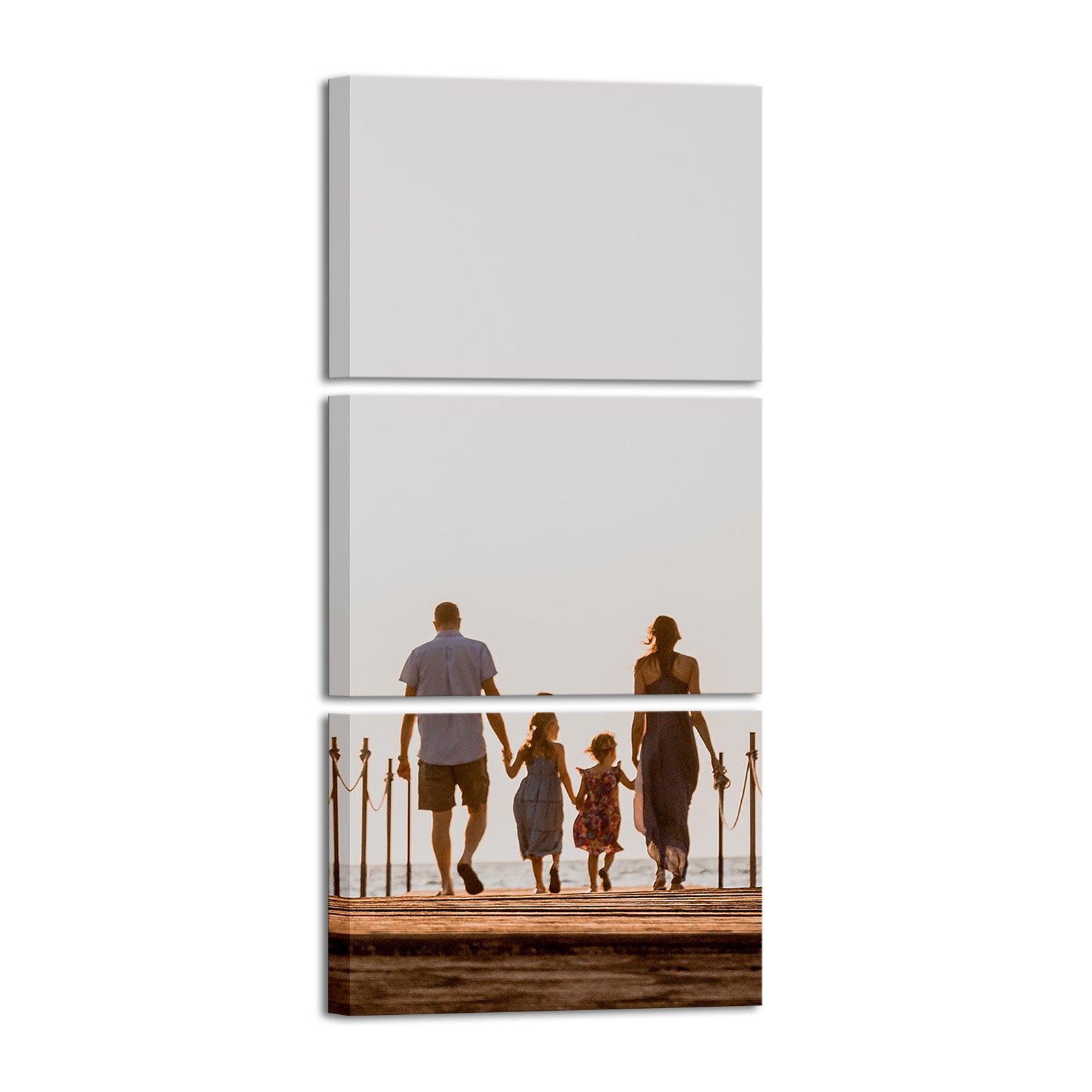 Custom split canvas print for living room