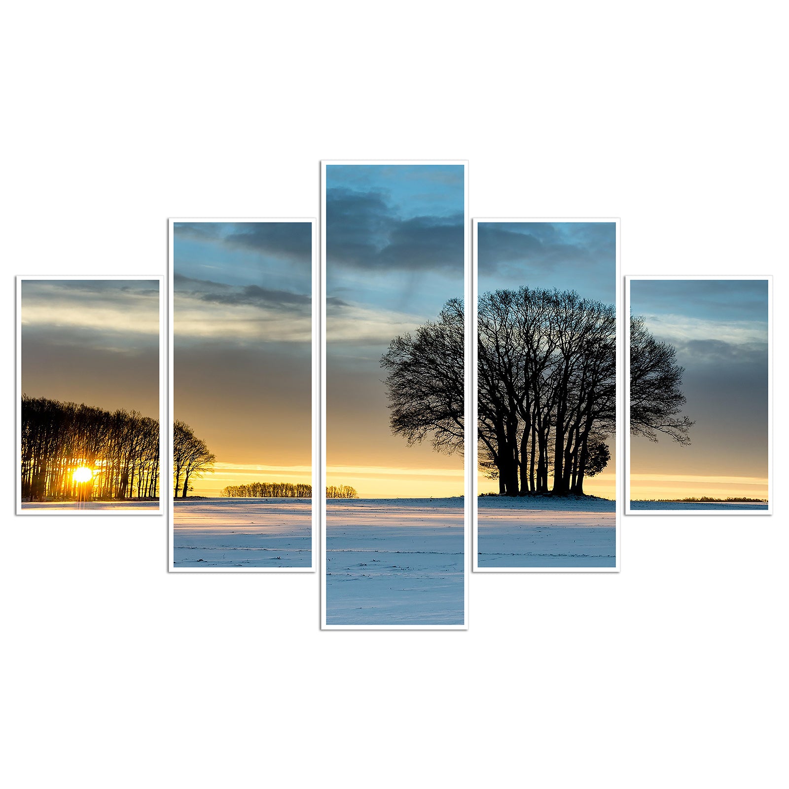 Five-panel scroll canvas from one custom photo
