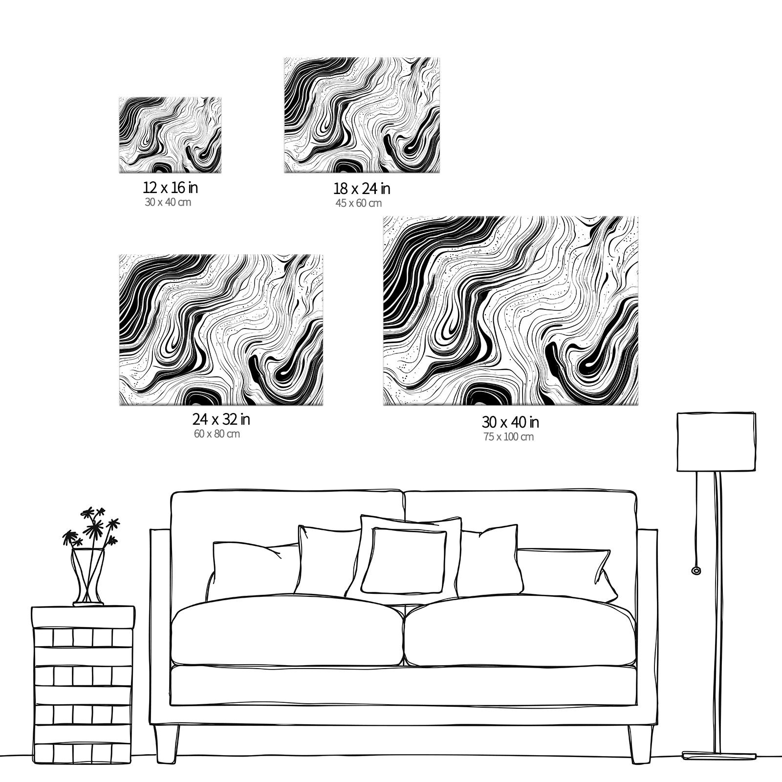 Abstract Bright Butterfly split canvas photo prints