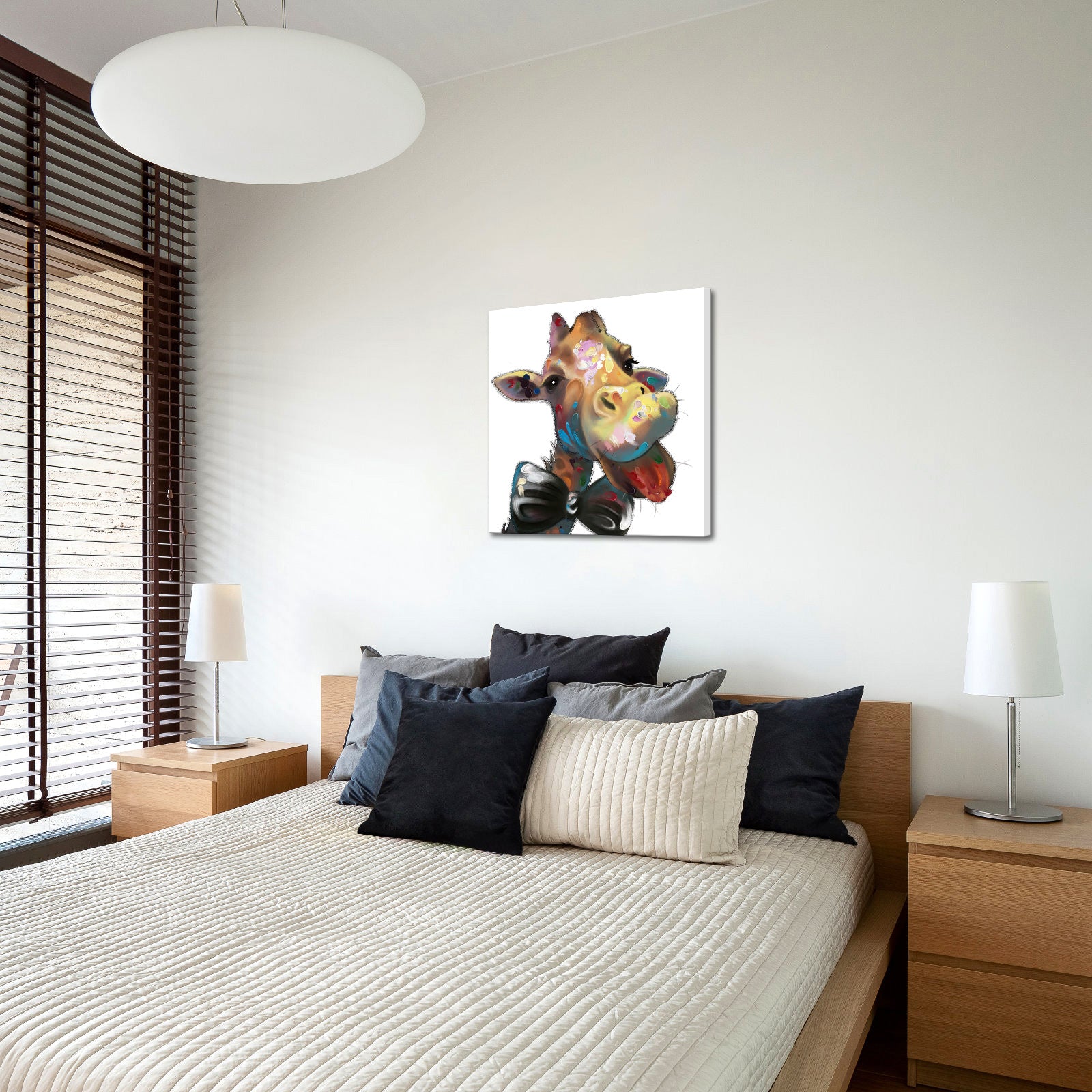8x8 Gentleman Colorful Giraffe canvas prints sale