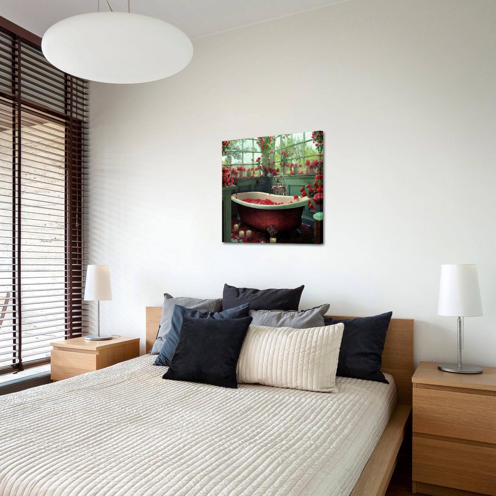 Suitable for bathroom square wall canvas decoration