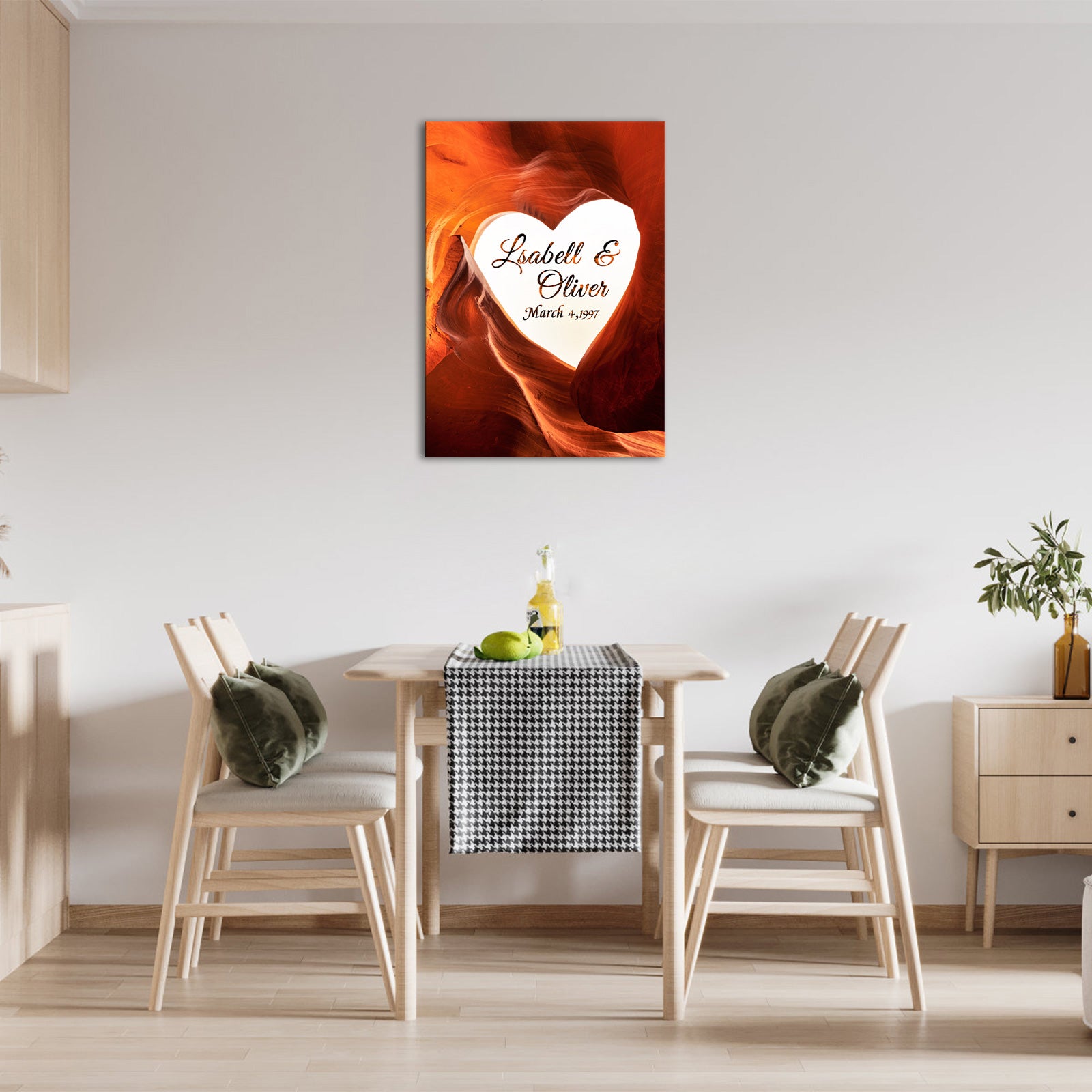 Personalized Couple Name & Date Canvas Prints