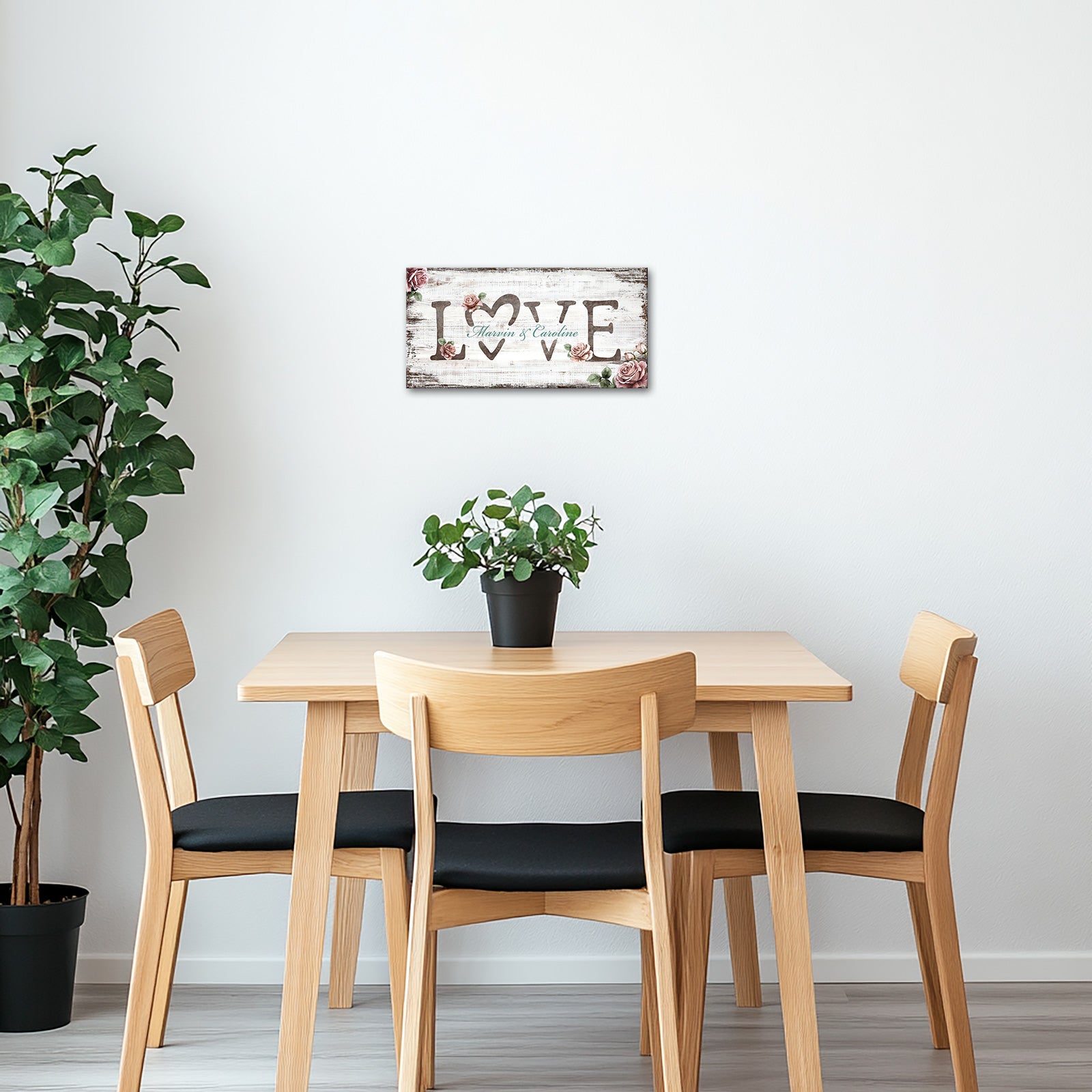 Custom Couple Name Canvas Art