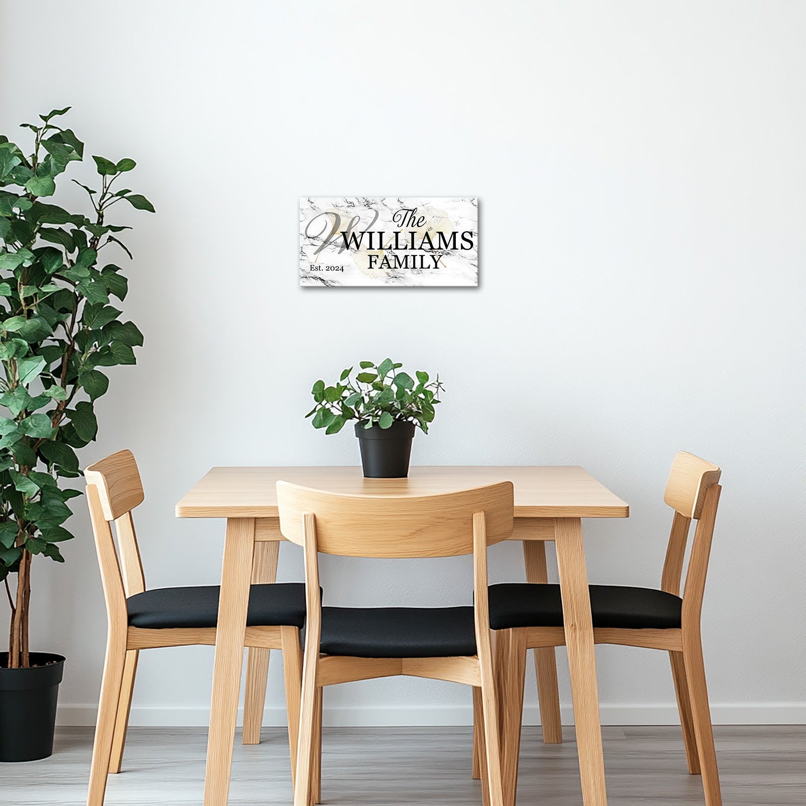 Custom Family Name Canvas Wall Art