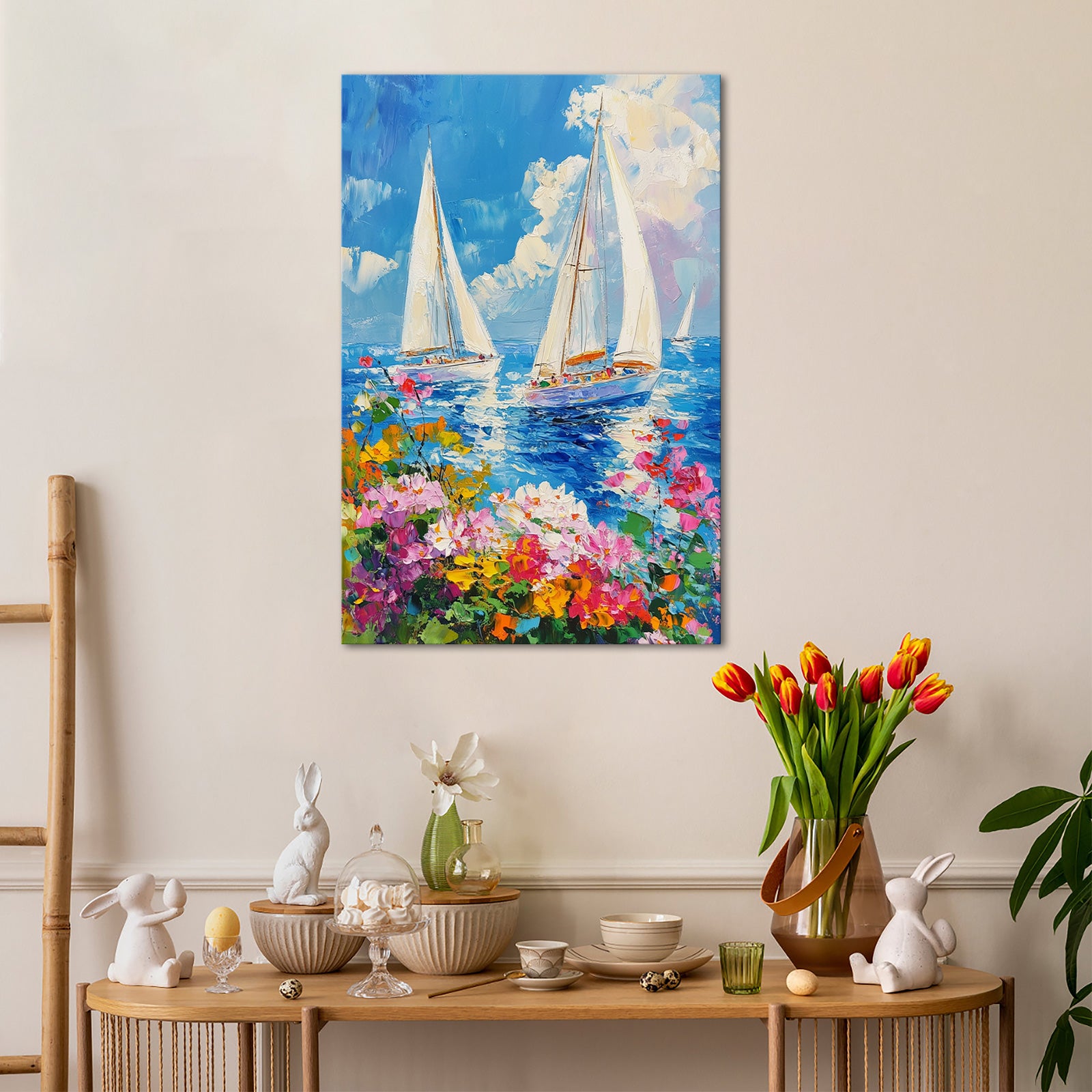 Sailing Boat On Sea
