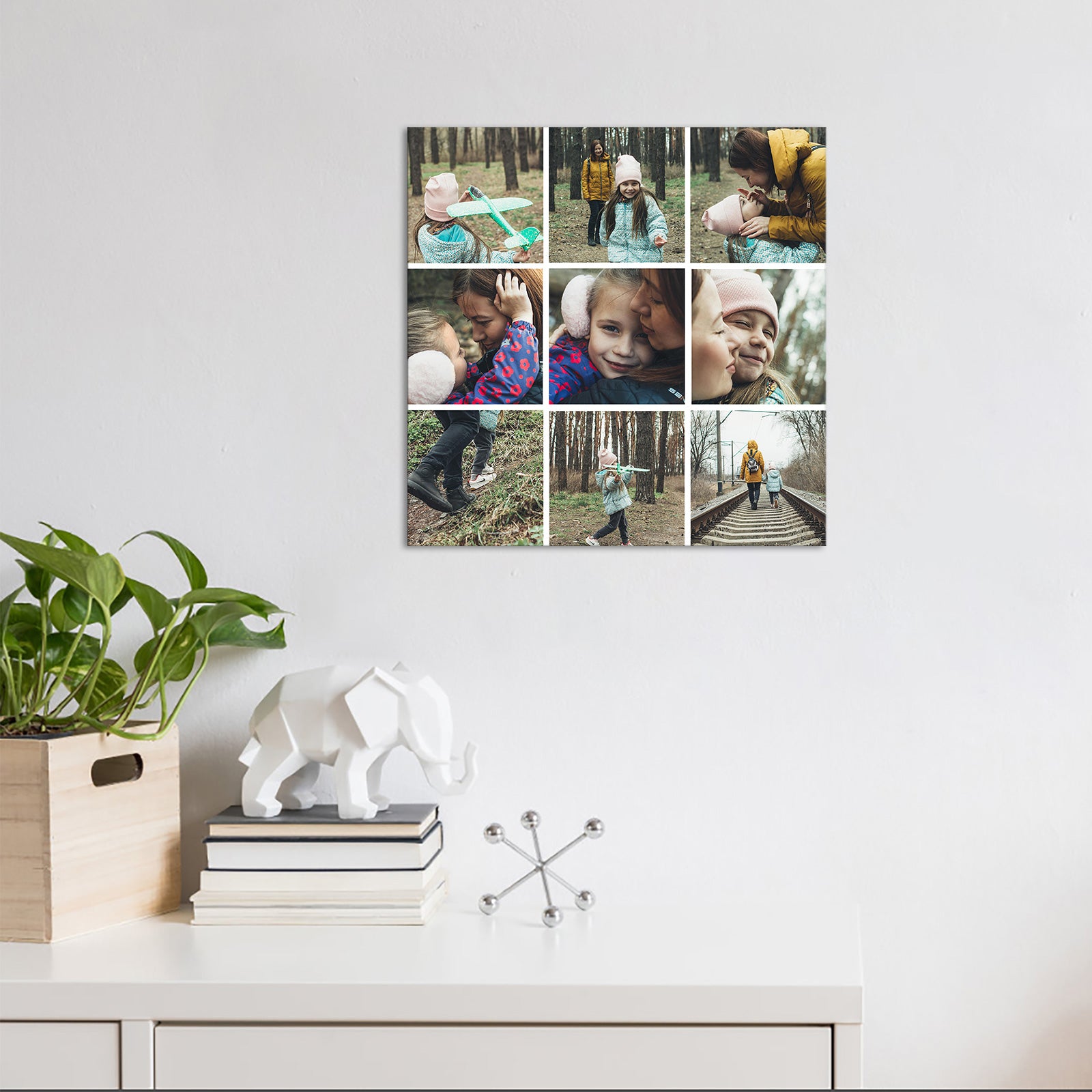 Square personalized picture to canvas wall art