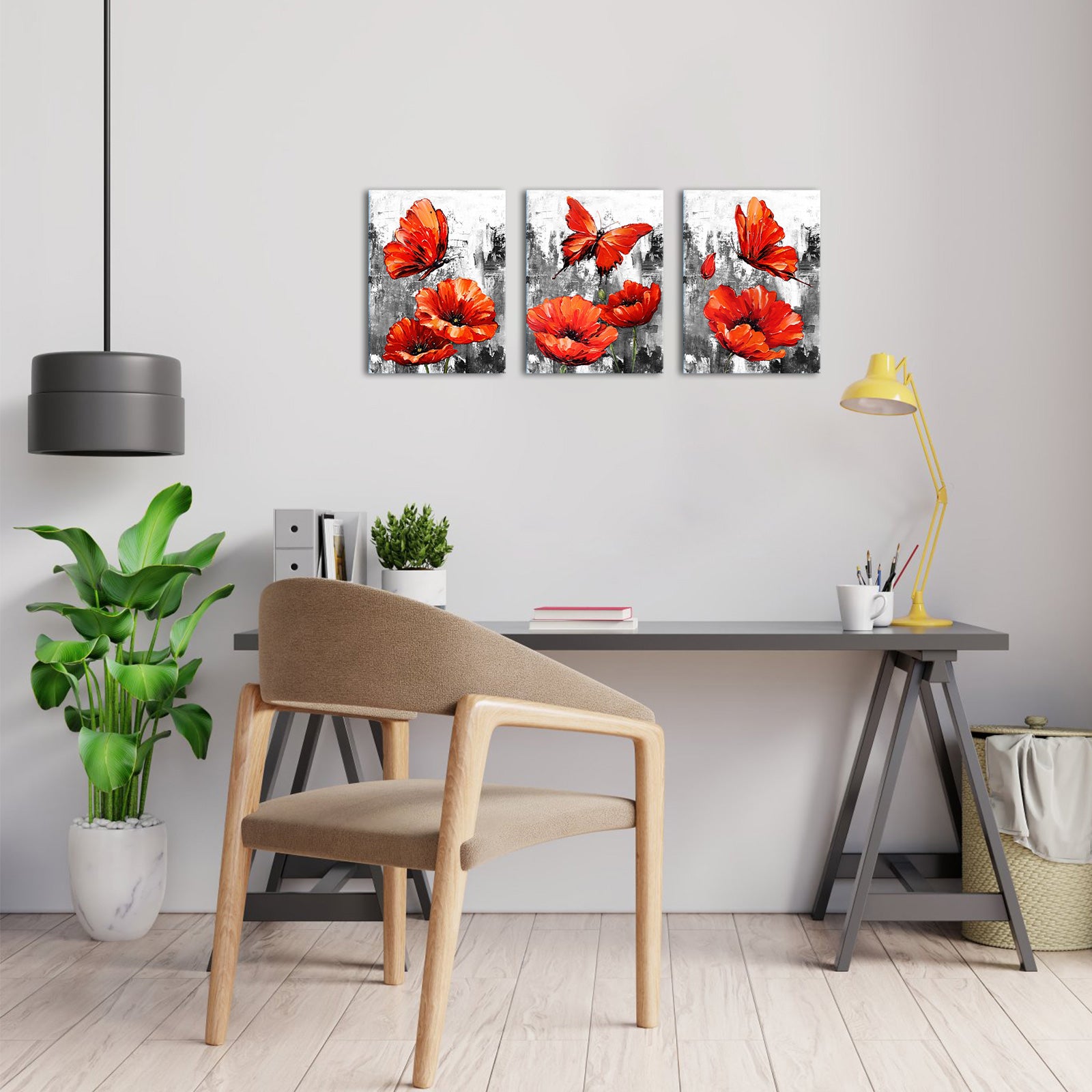 Red Butterfly Poppy Blossoms
