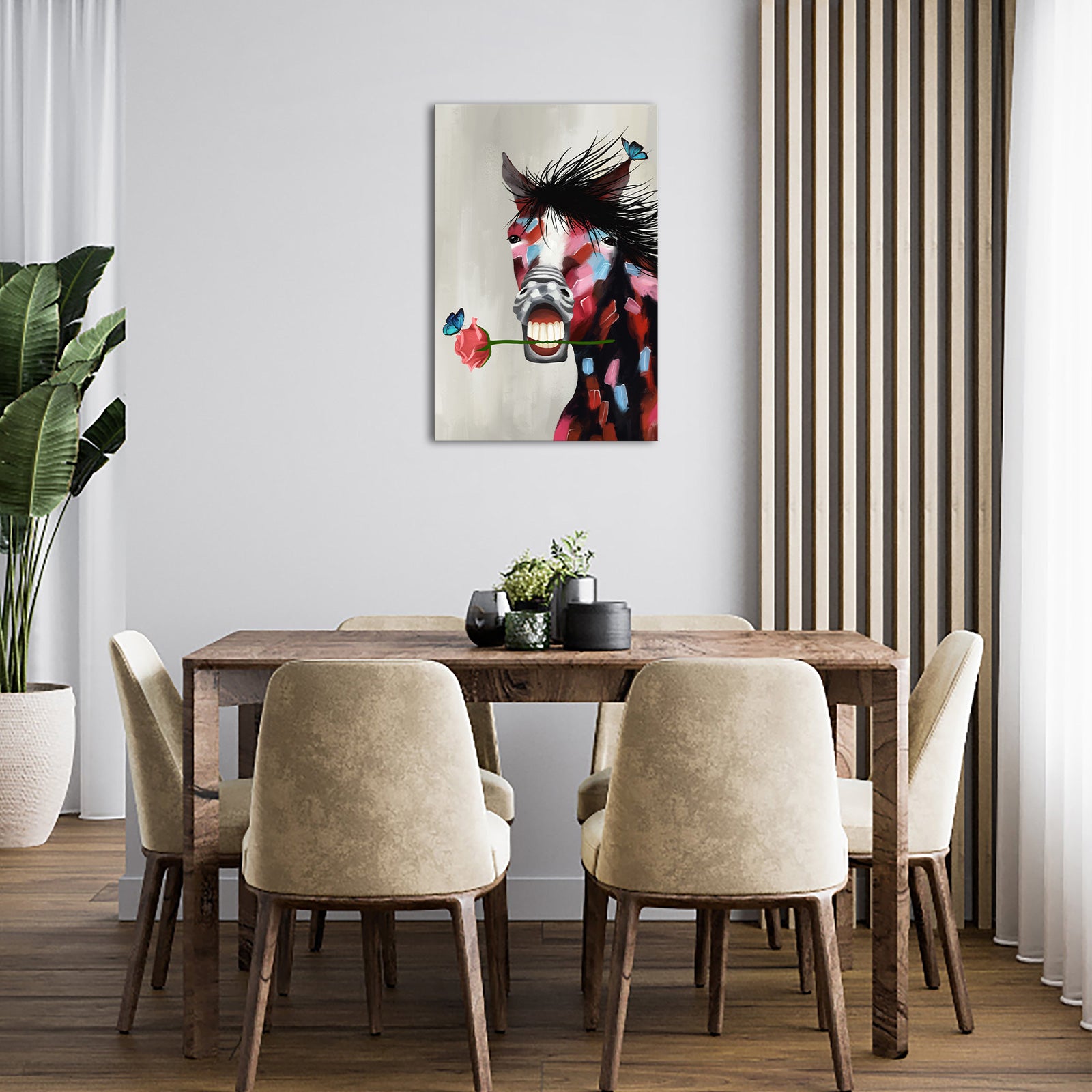 Humor Horse Canvas Print Technique