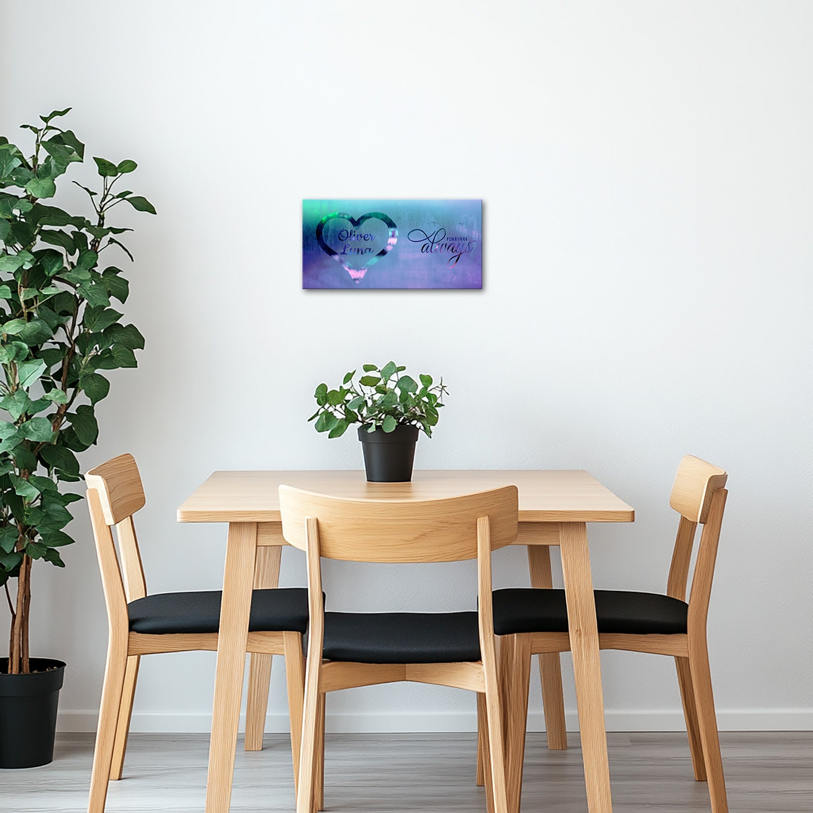 Personalized Couple Names Canvas Wall Art