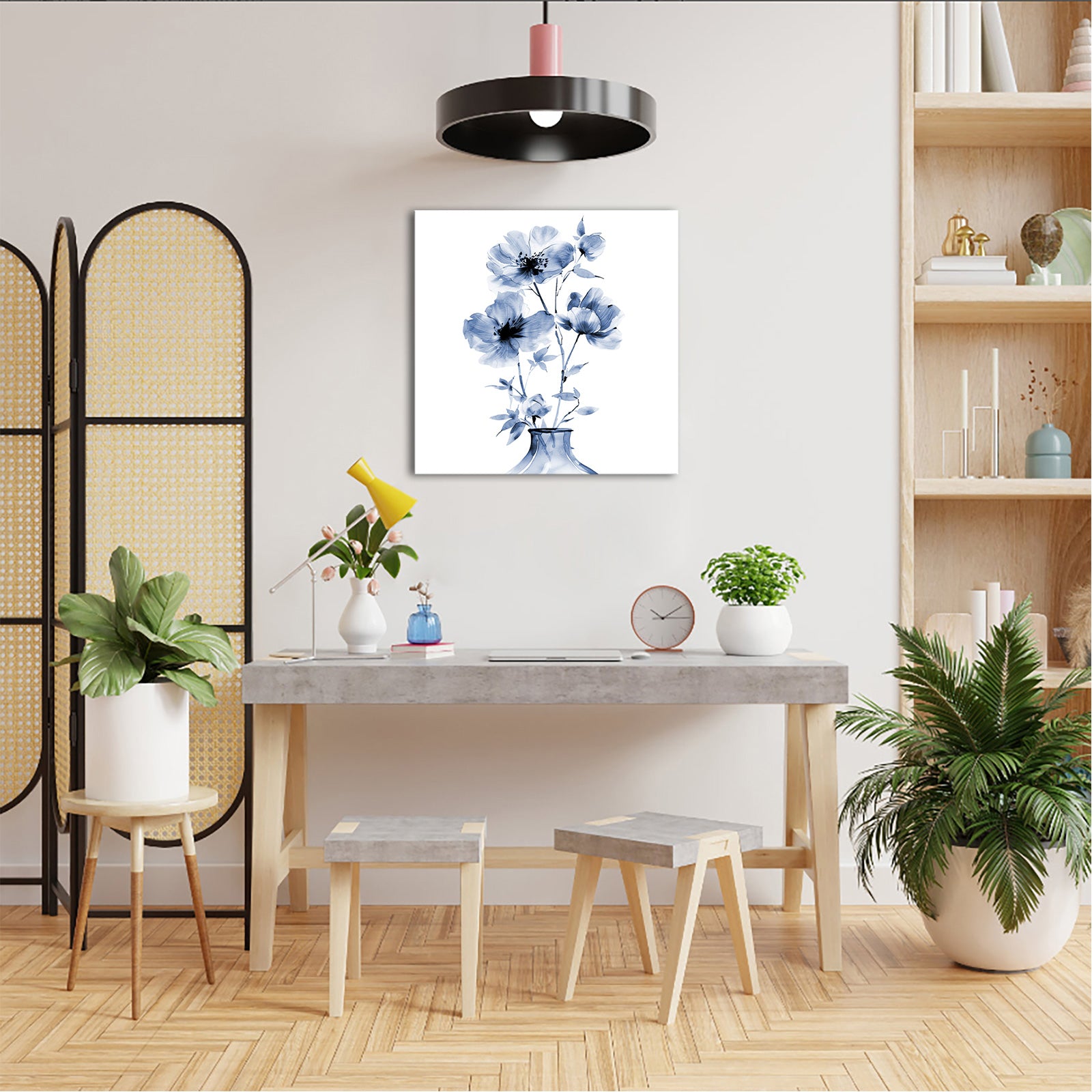 Ink style illustration modern minimalist custom canvas wall decor