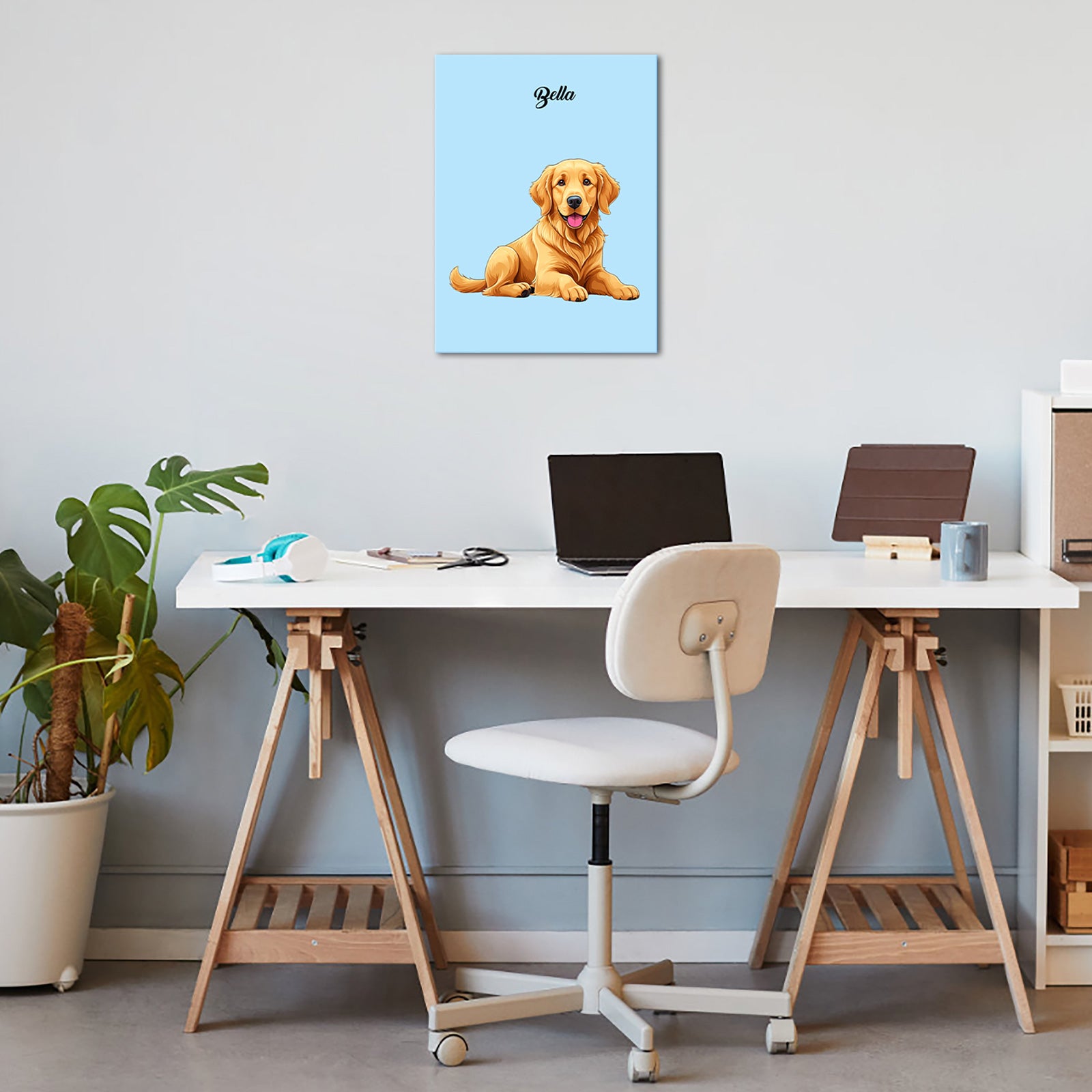 Personalized Pet Portrait Canvas Print Gift