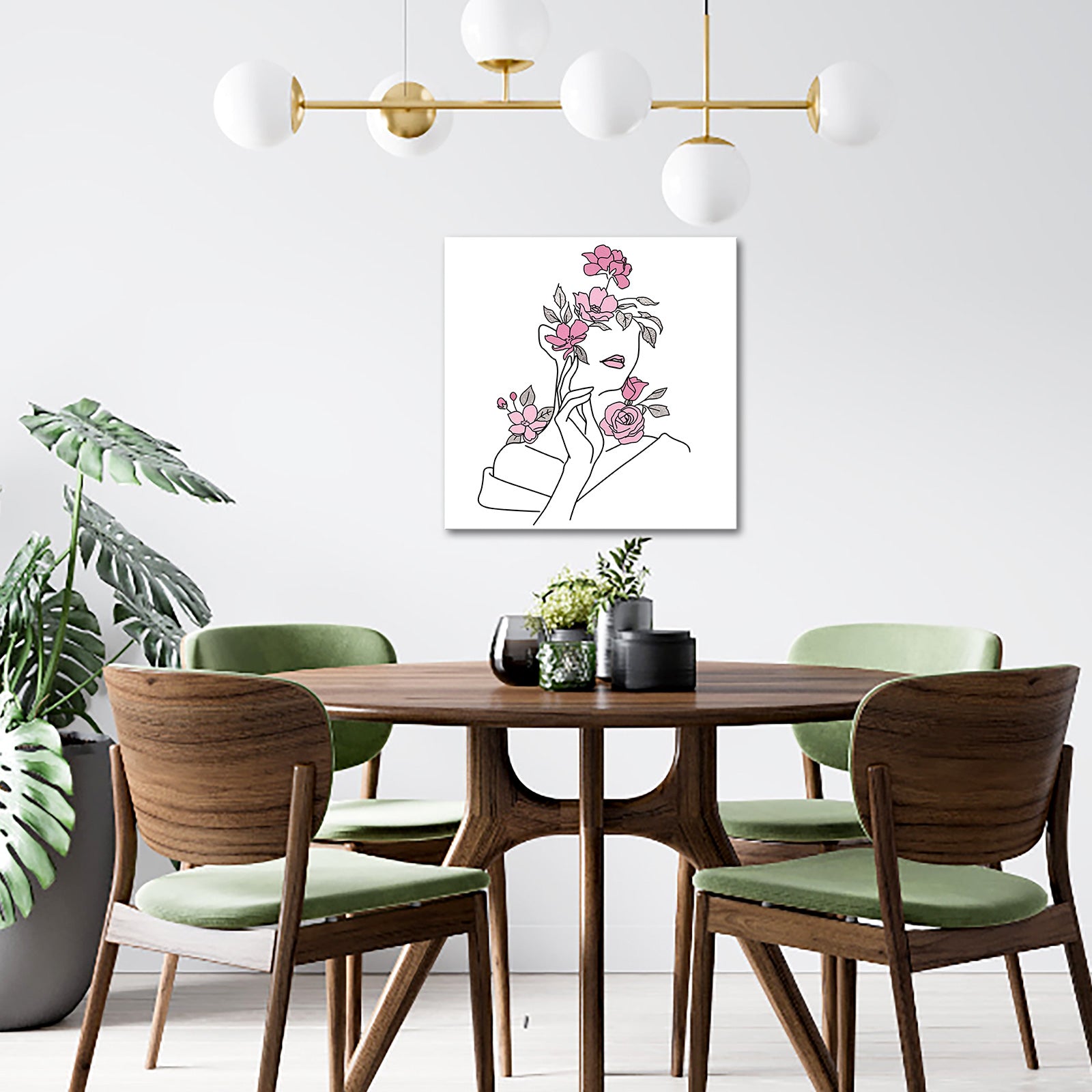 Minimalist Charming Woman 8x8 canvas prints