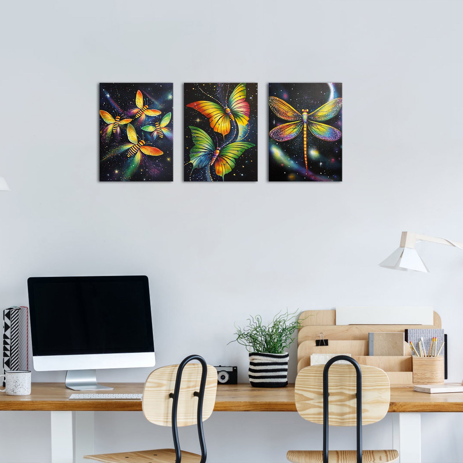 Colorful Insects Butterflies Dragonflies