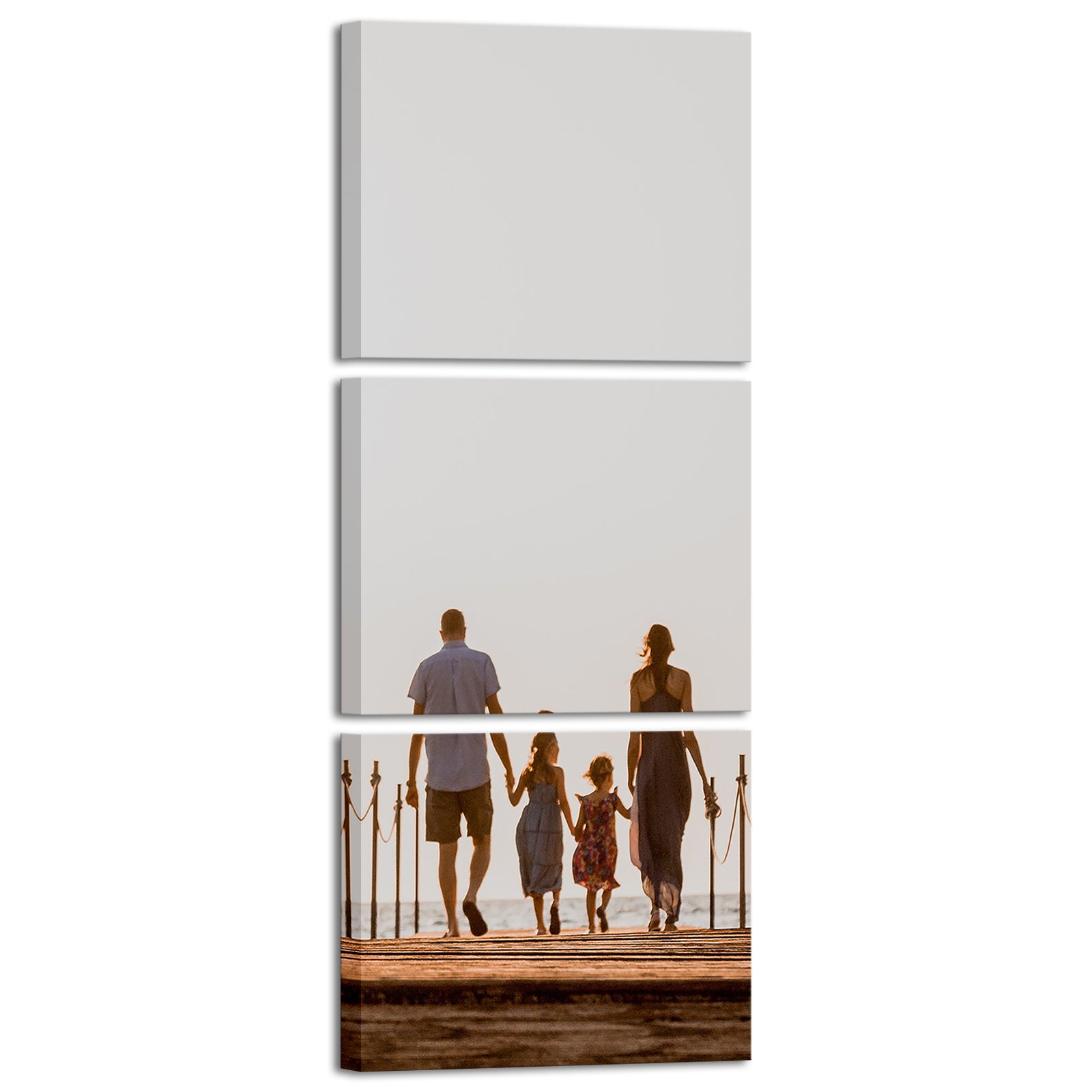 Custom split canvas print for living room