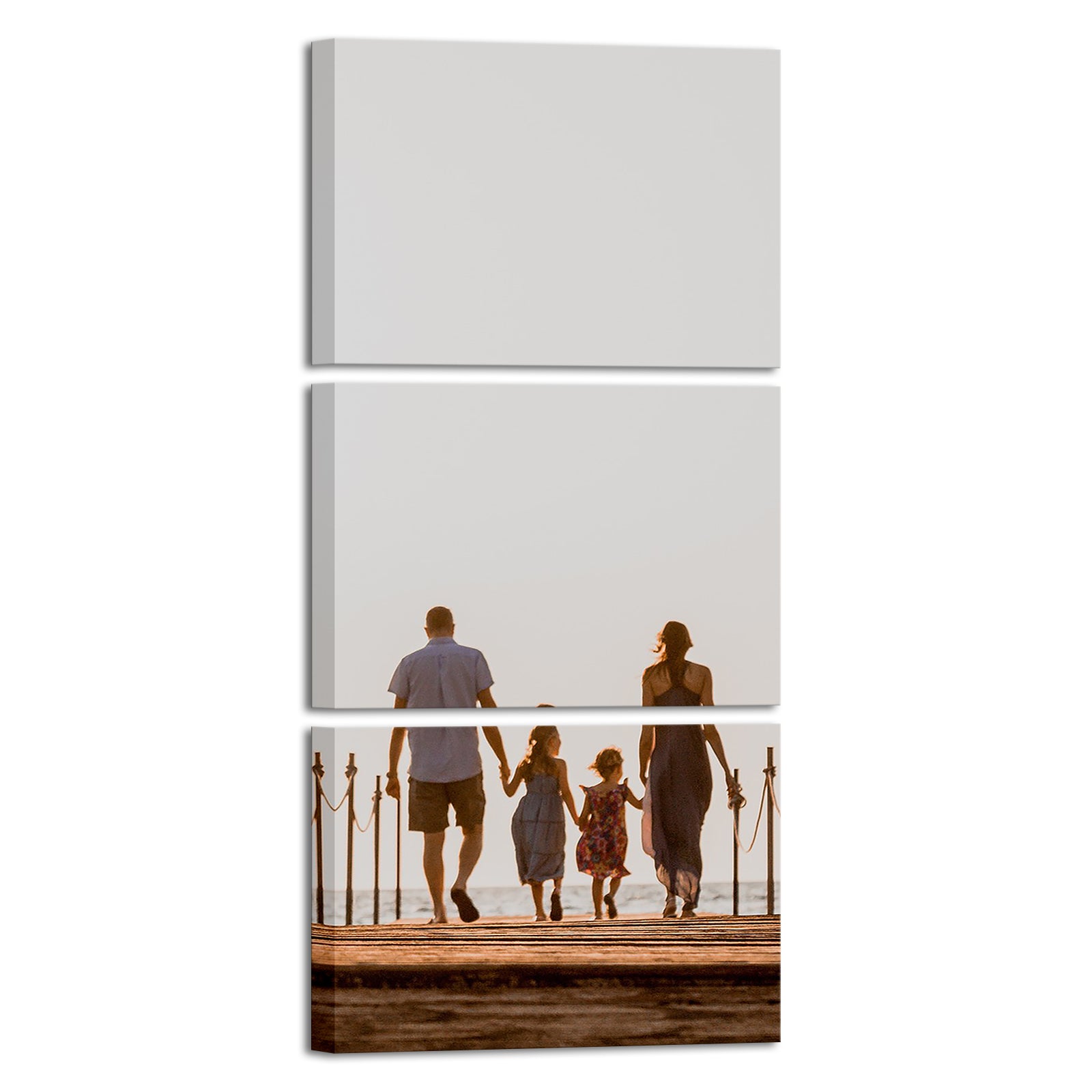 Custom split canvas print for living room