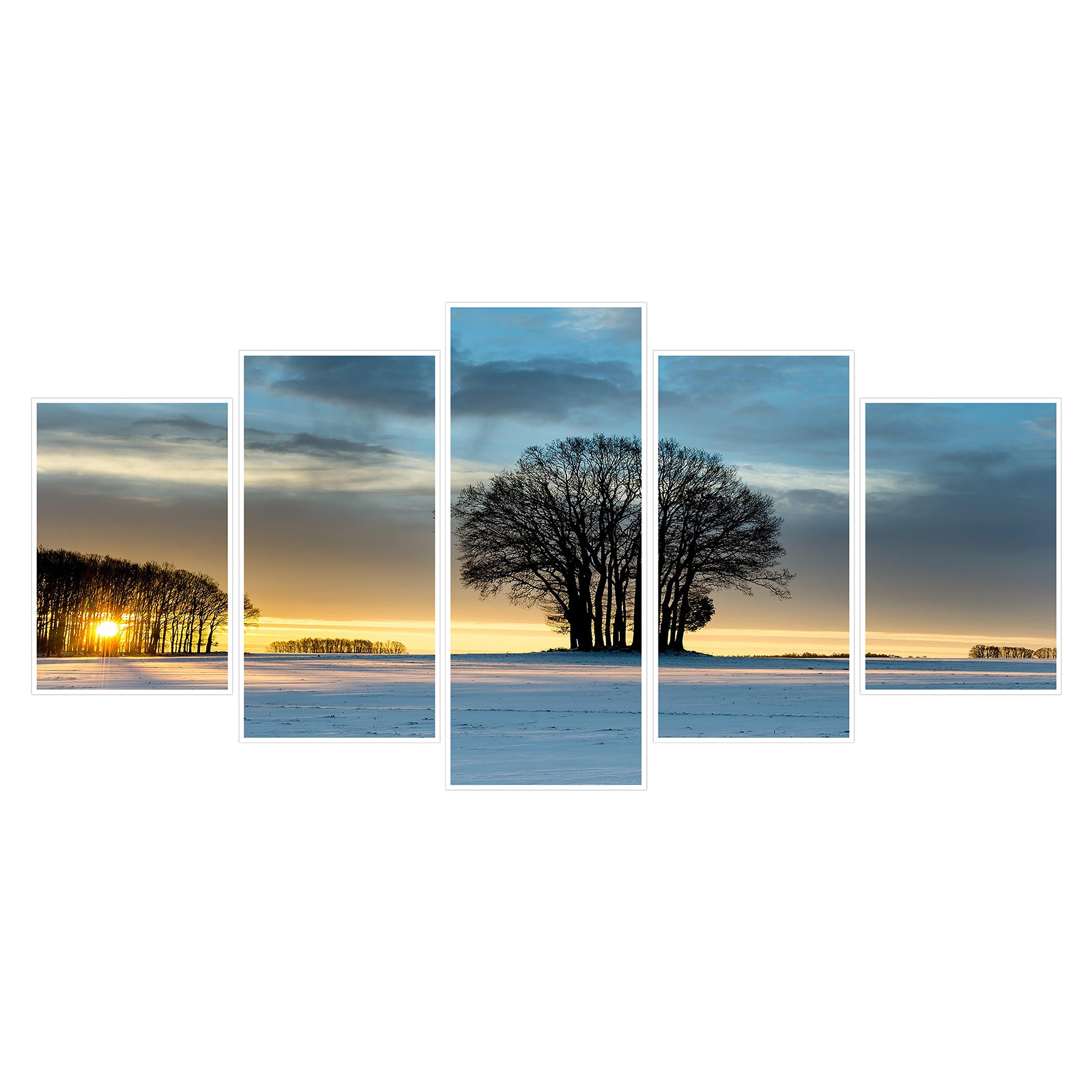 Five-panel scroll canvas from one custom photo