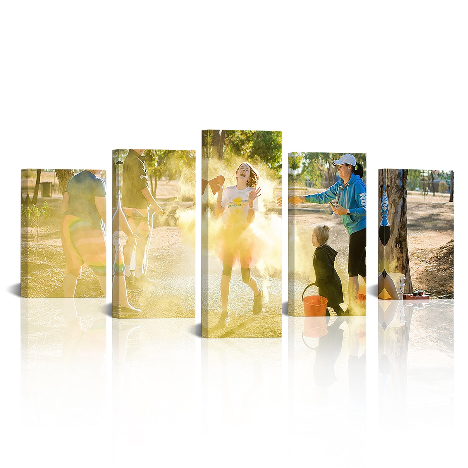 Custom 5-piece split canvas wall art
