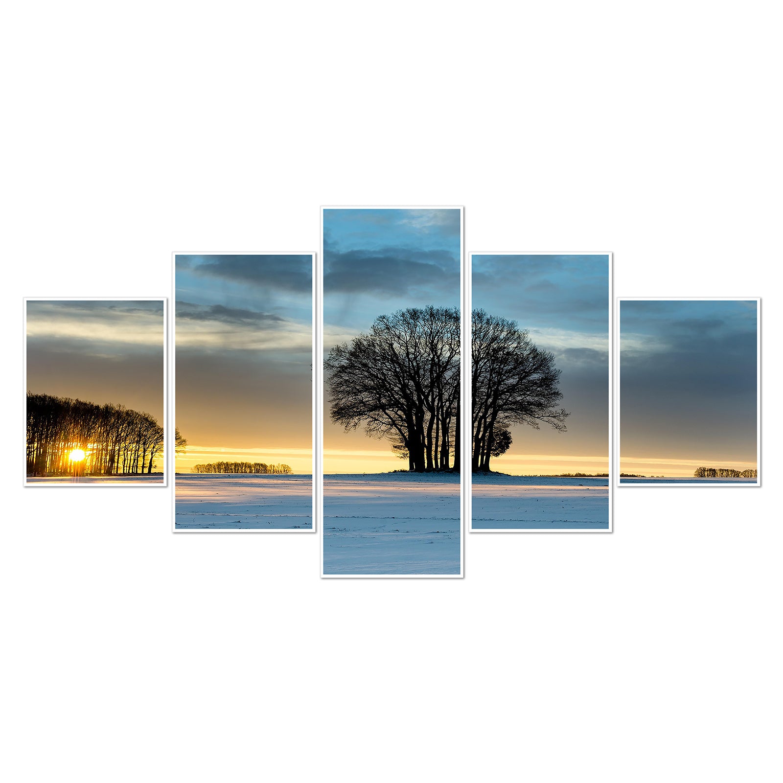 Five-panel scroll canvas from one custom photo