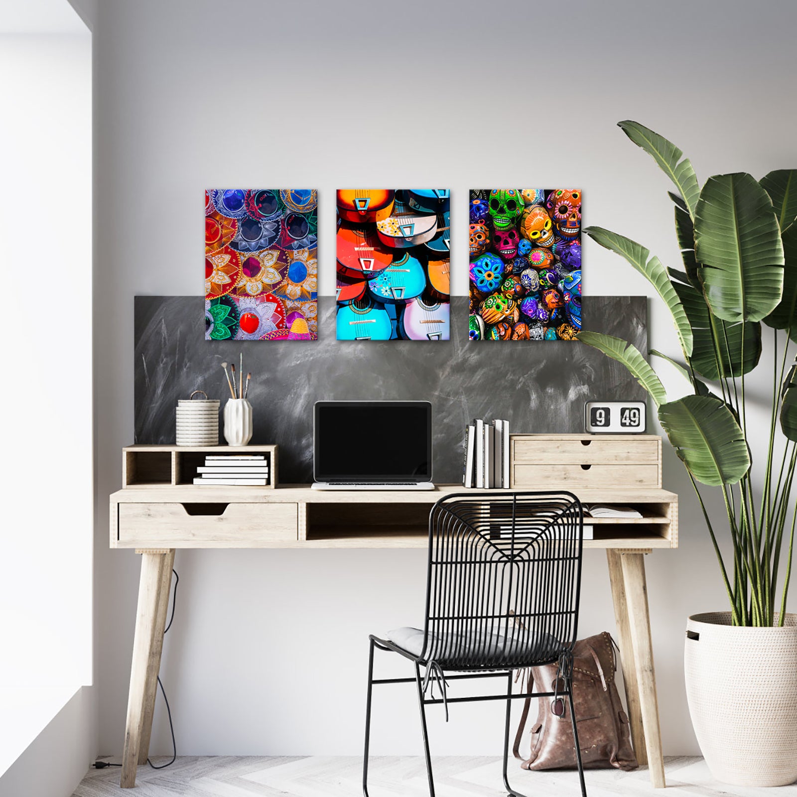 Colorful art combination canvas decoration