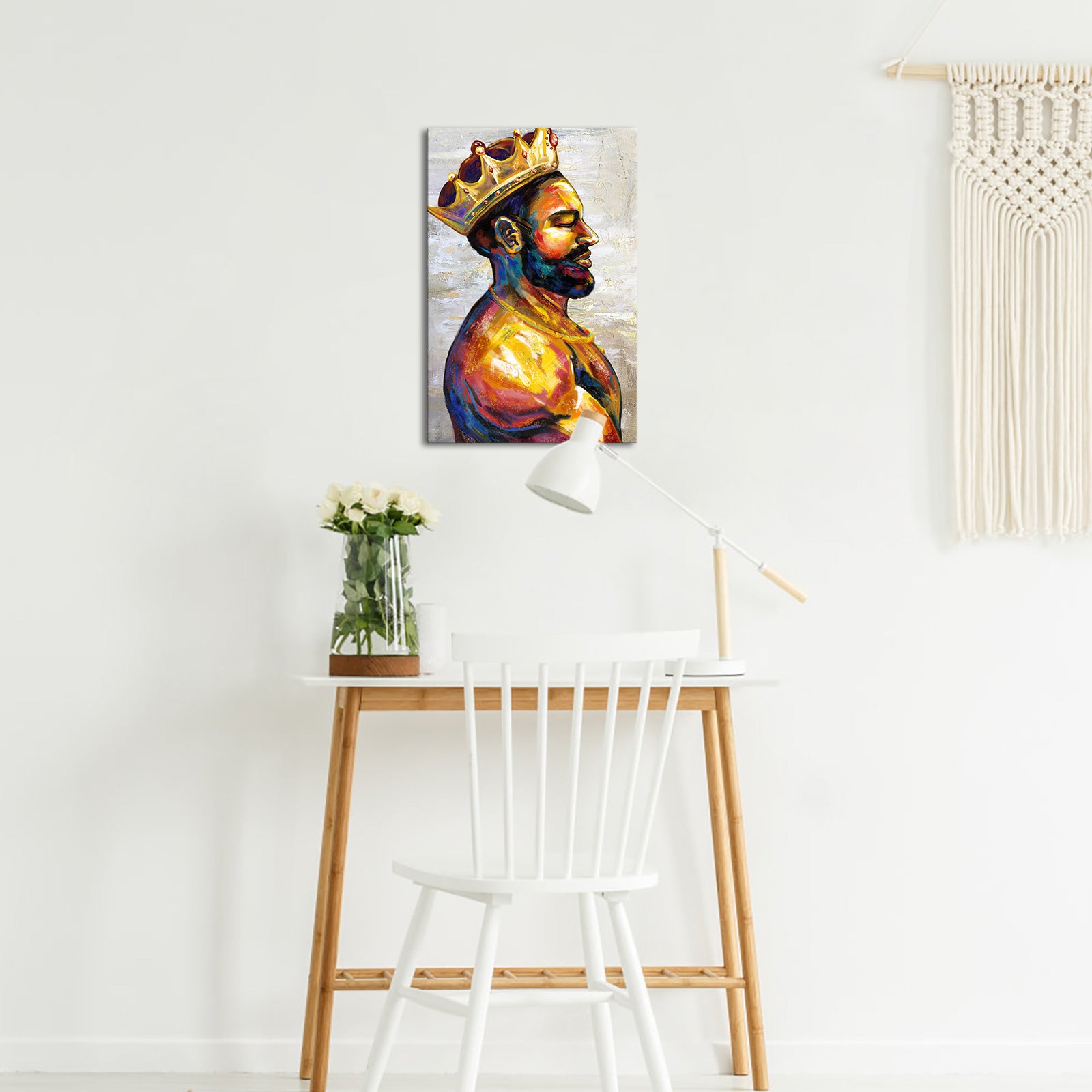 King Portrait 8x12 inches personalized collage canvas