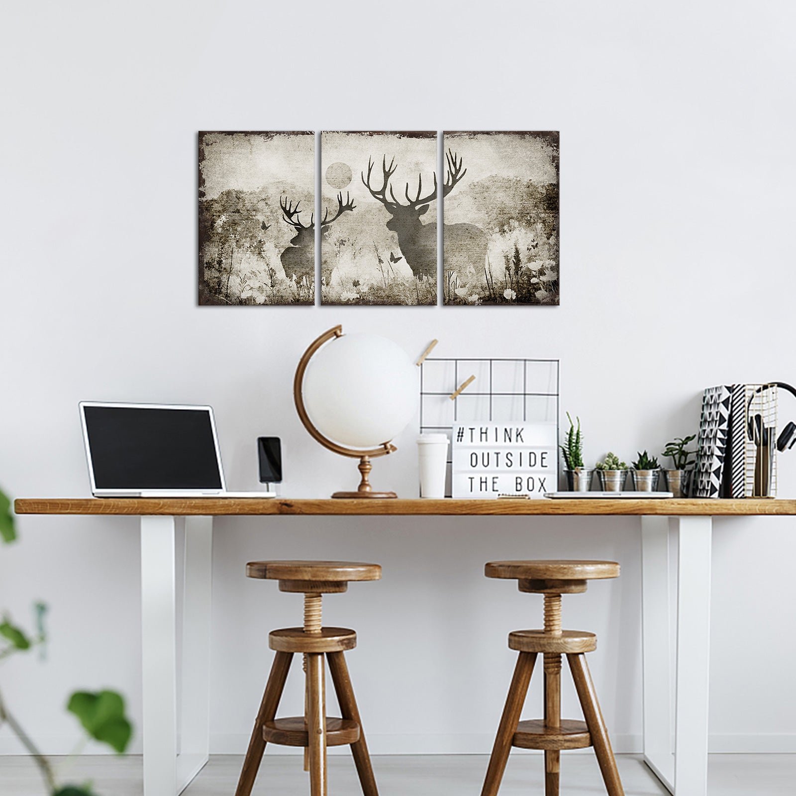 Deer In Misty Mountains