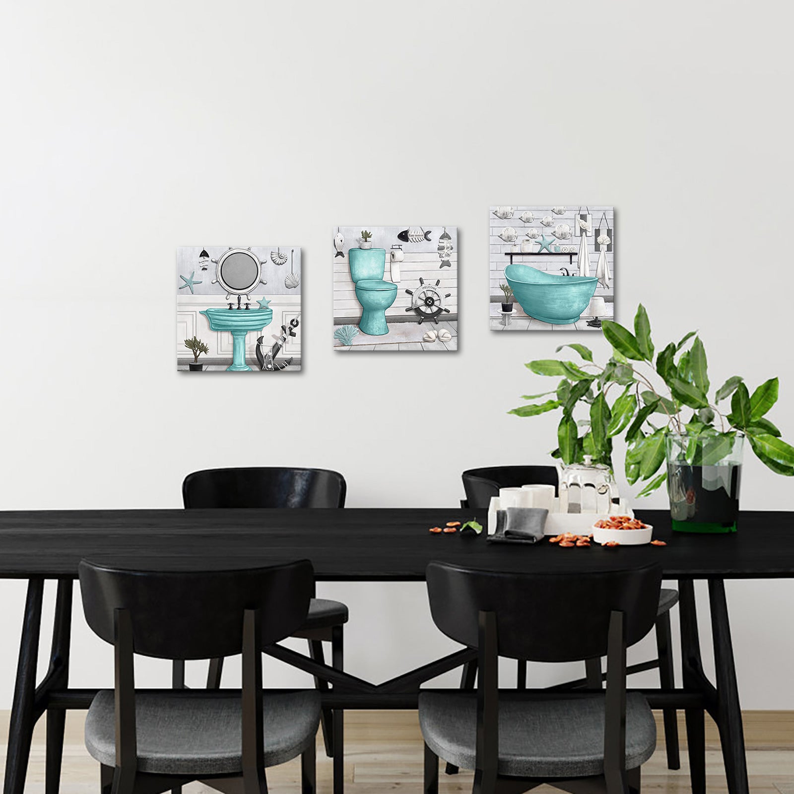 Coastal-Themed Bathroom