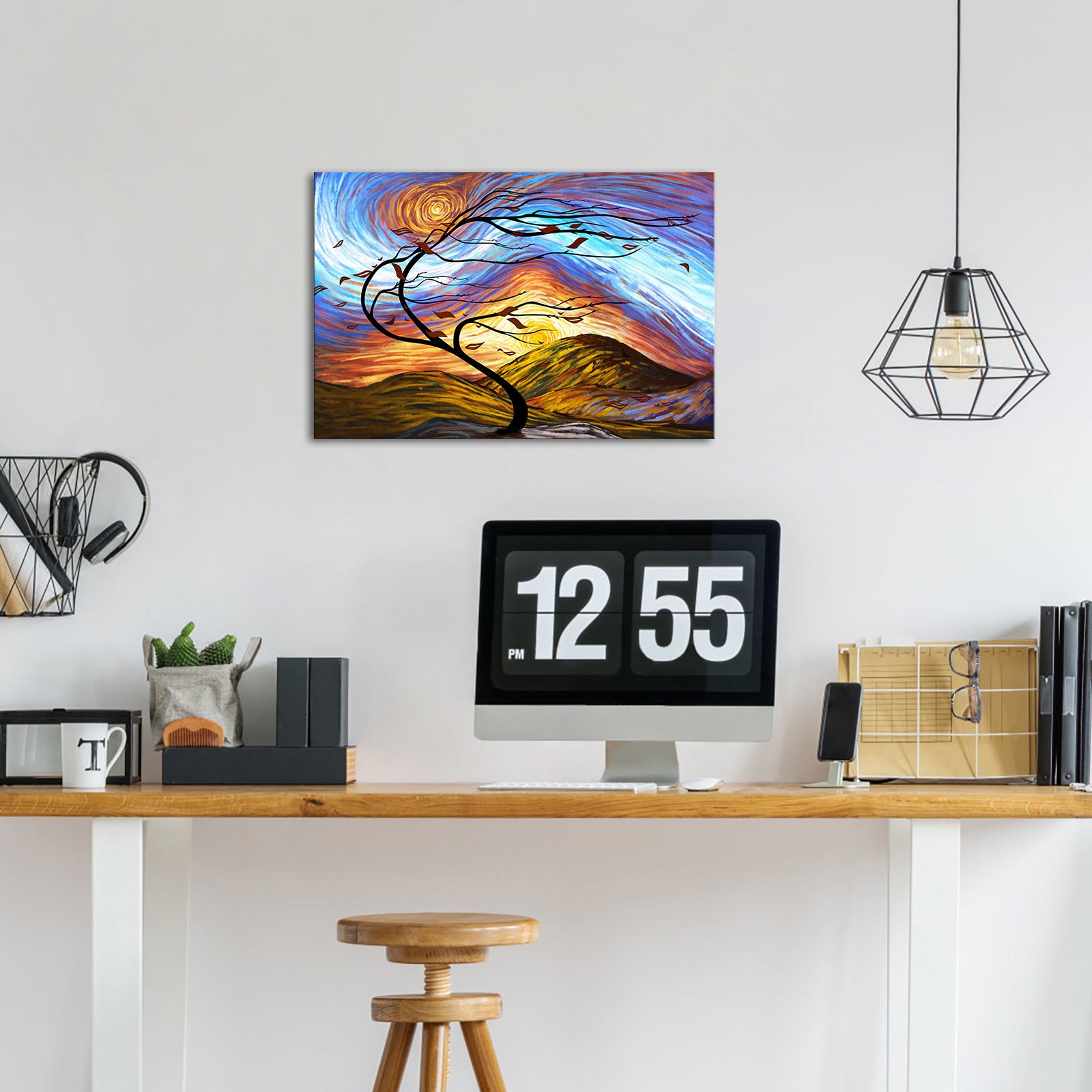 Van Gogh's Lonely Tree large custom canvas prints