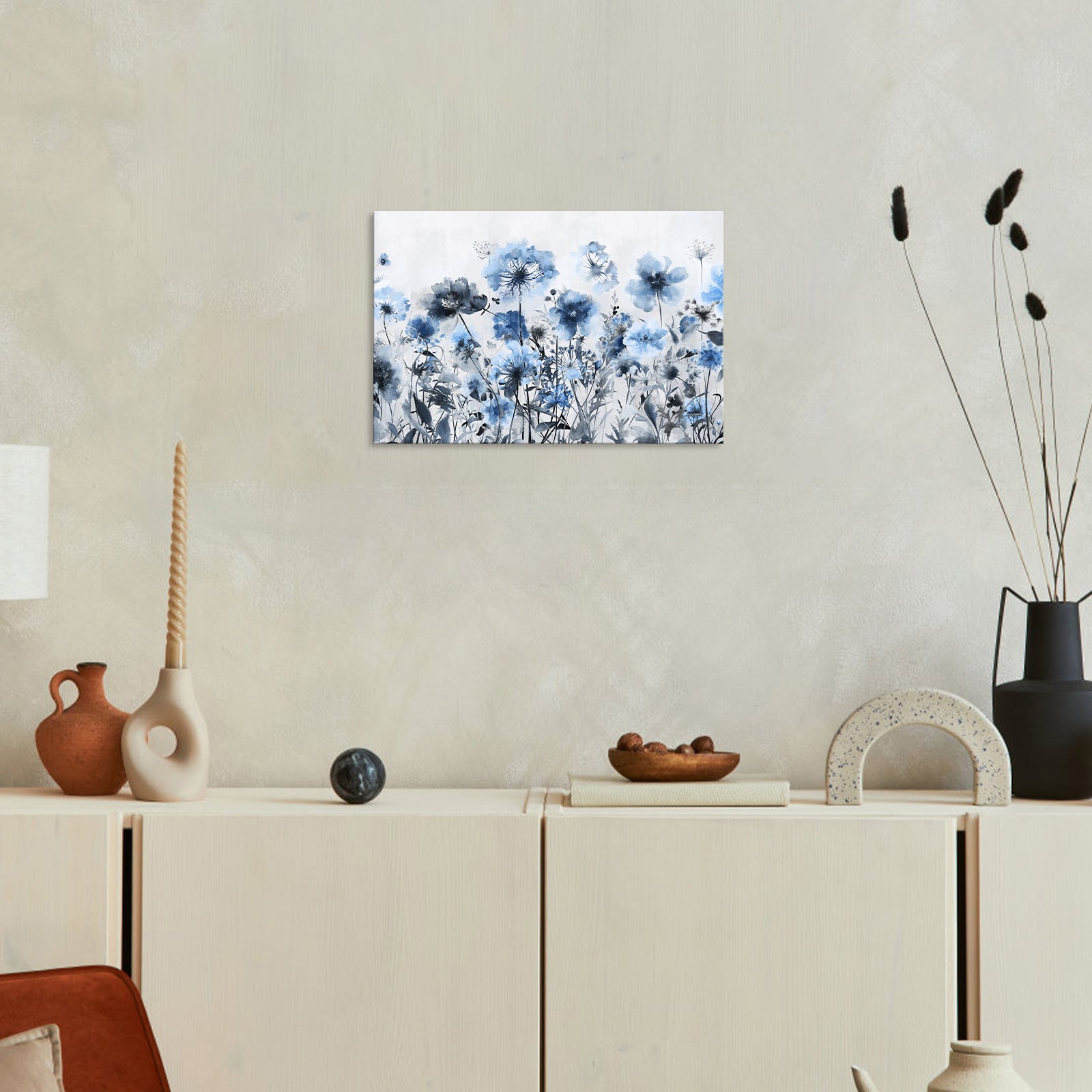 Watercolor Wildflower big canvas photo prints 12x18 inches