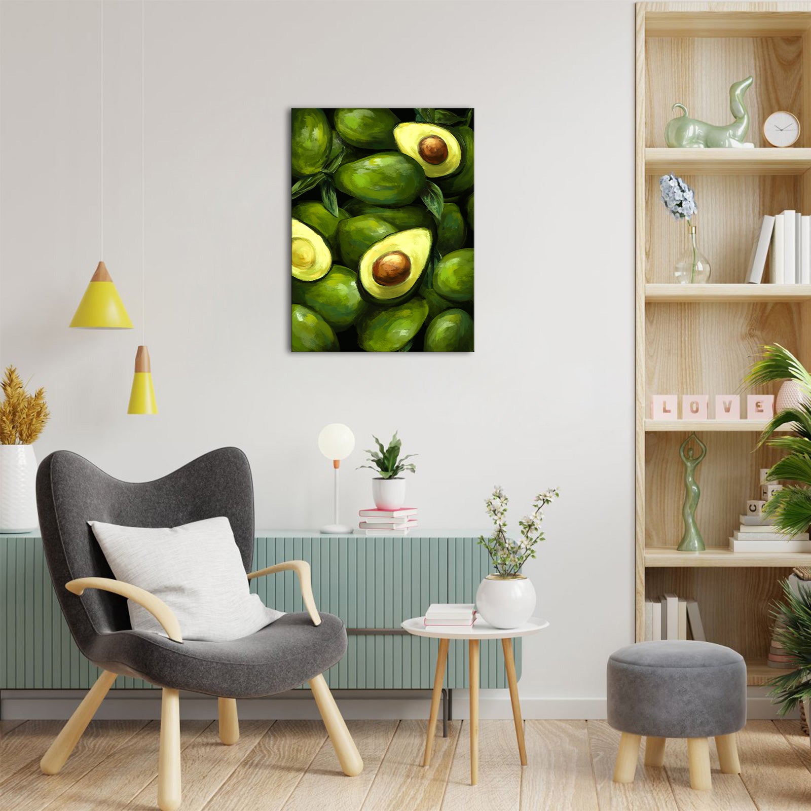 green canvas prints