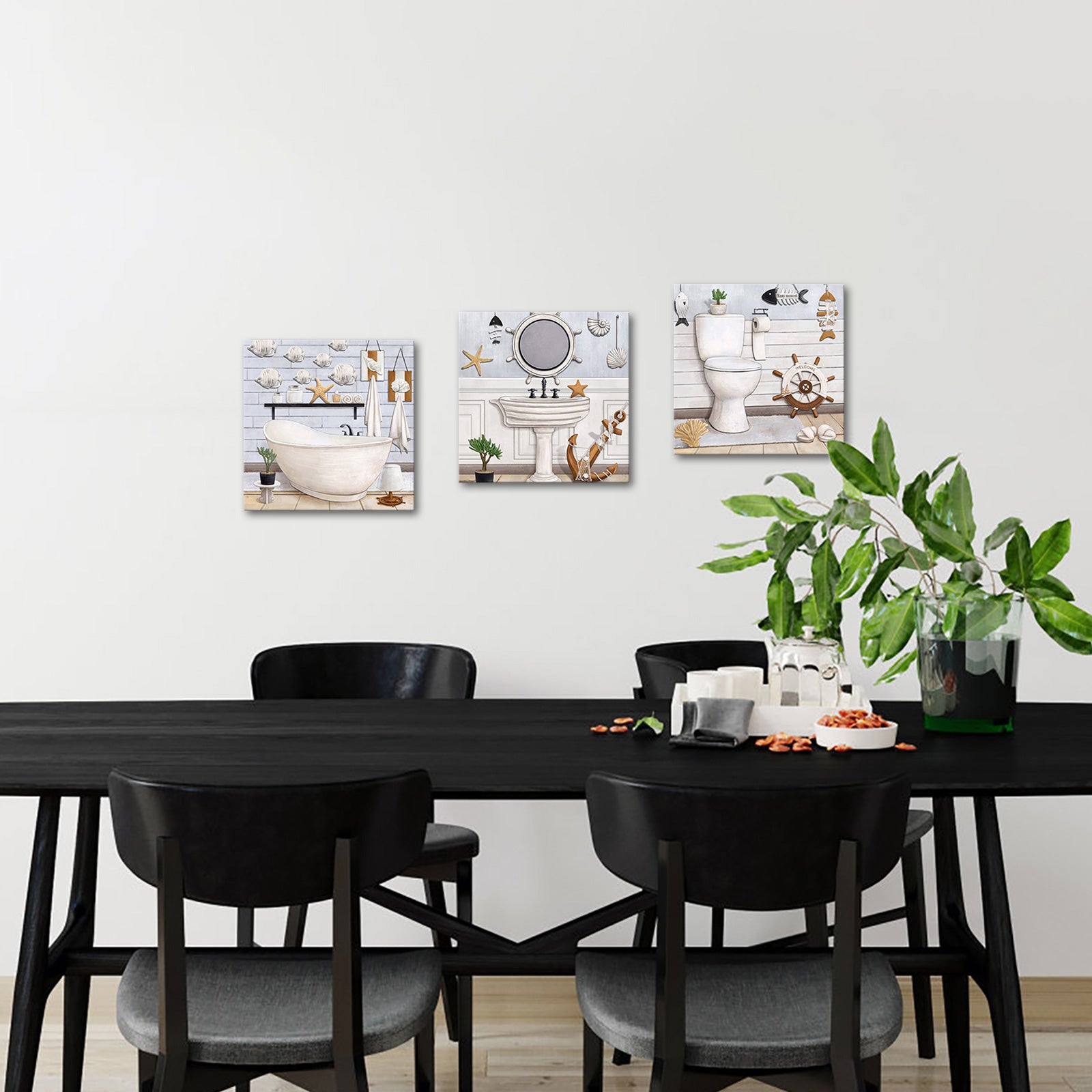 Coastal-Themed Bathroom