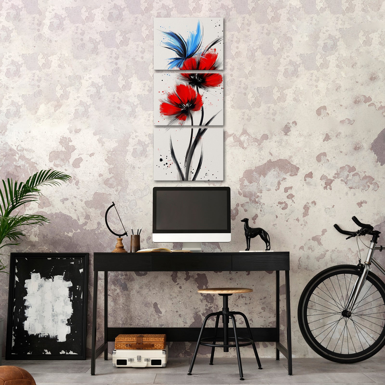 Abstract Bright Butterfly split canvas photo prints