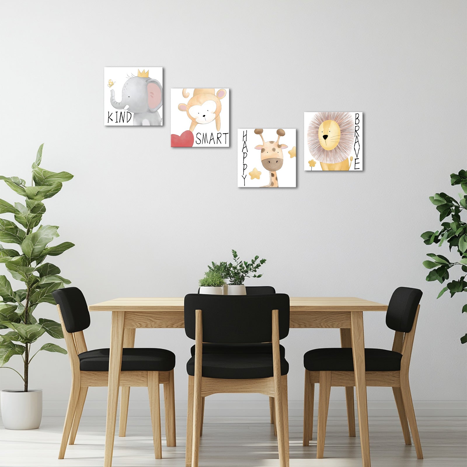 4-panel Quotes Animals Easy Canvas Print easy canvas prints