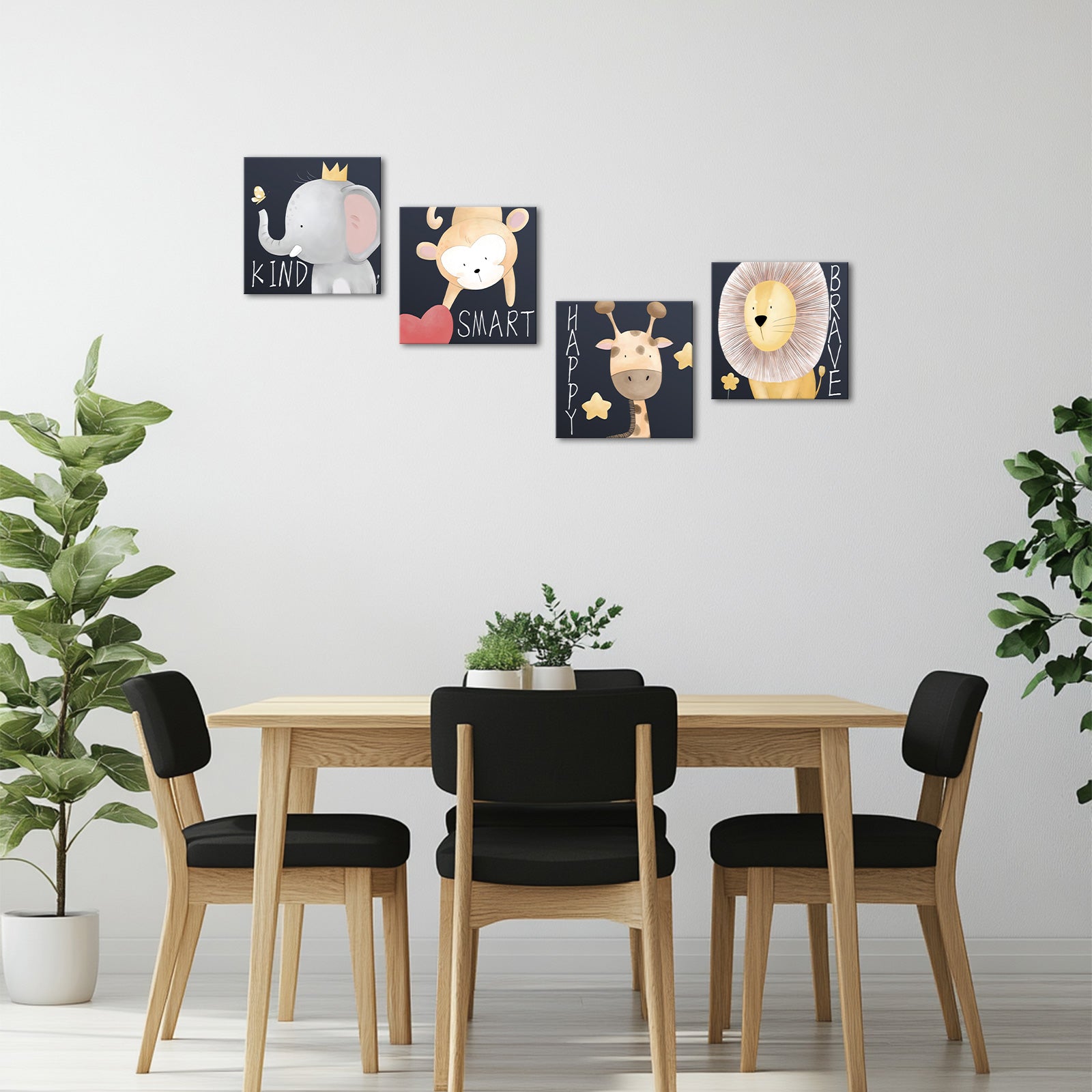 4-panel Quotes Animals Easy Canvas Print easy canvas prints