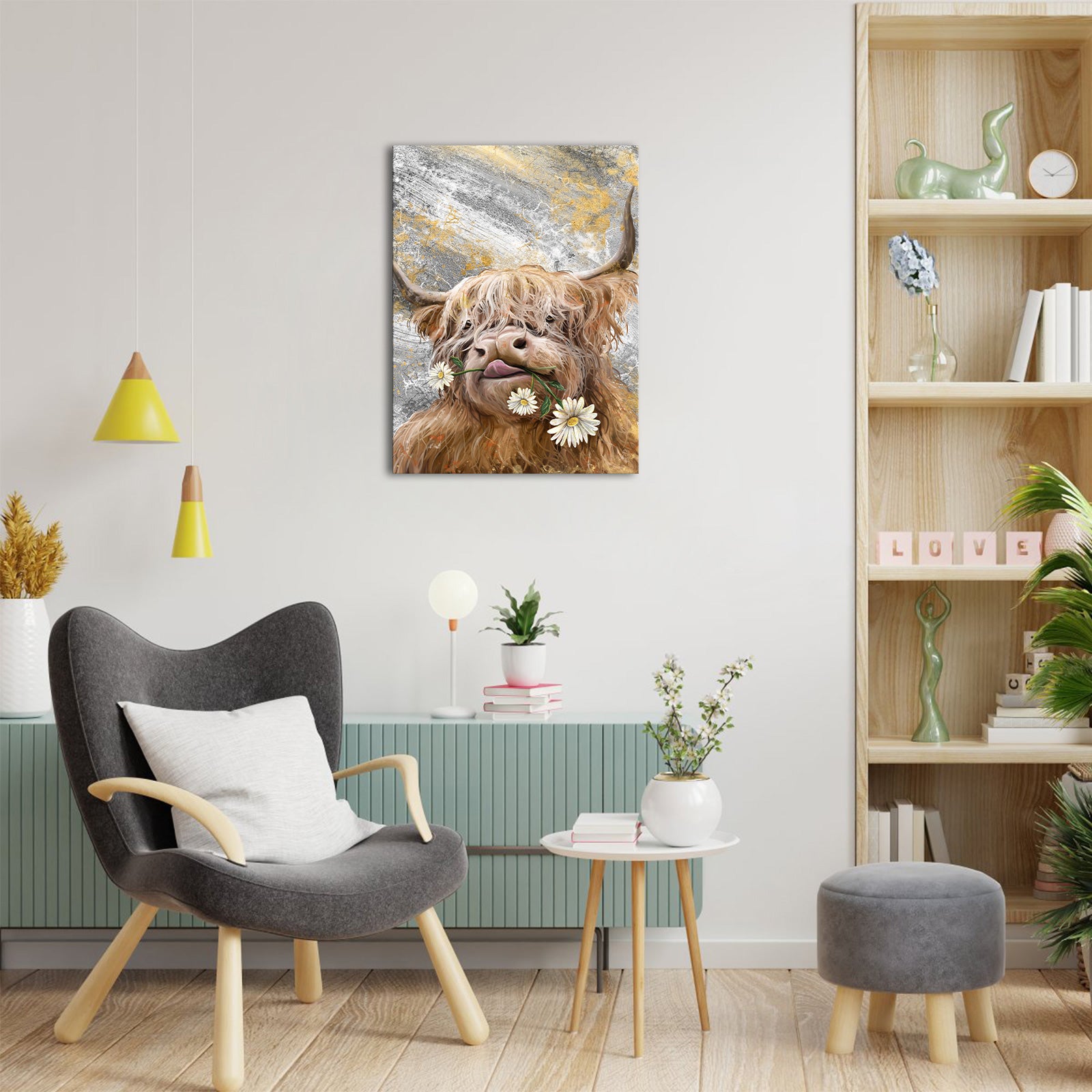 Highland Cattle Home Decor discount canvas prints