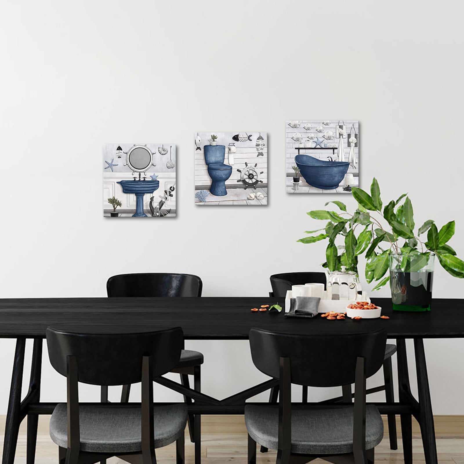 Coastal-Themed Bathroom