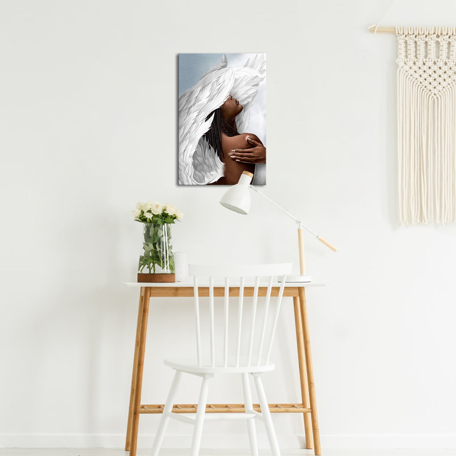 Angel Hug diy picture collage on canvas for bedroom wall 8x12 inches
