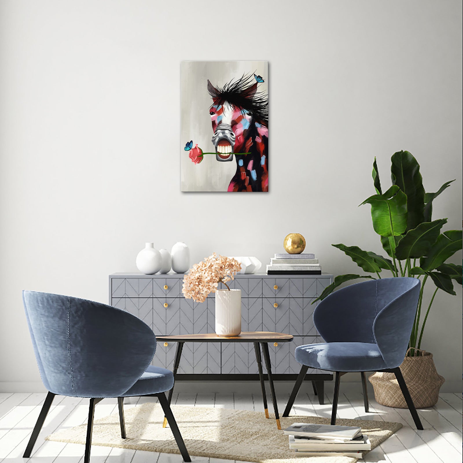 Humor Horse Canvas Print Technique