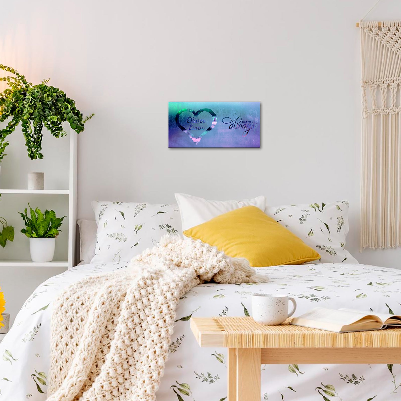 Personalized Couple Names Canvas Wall Art